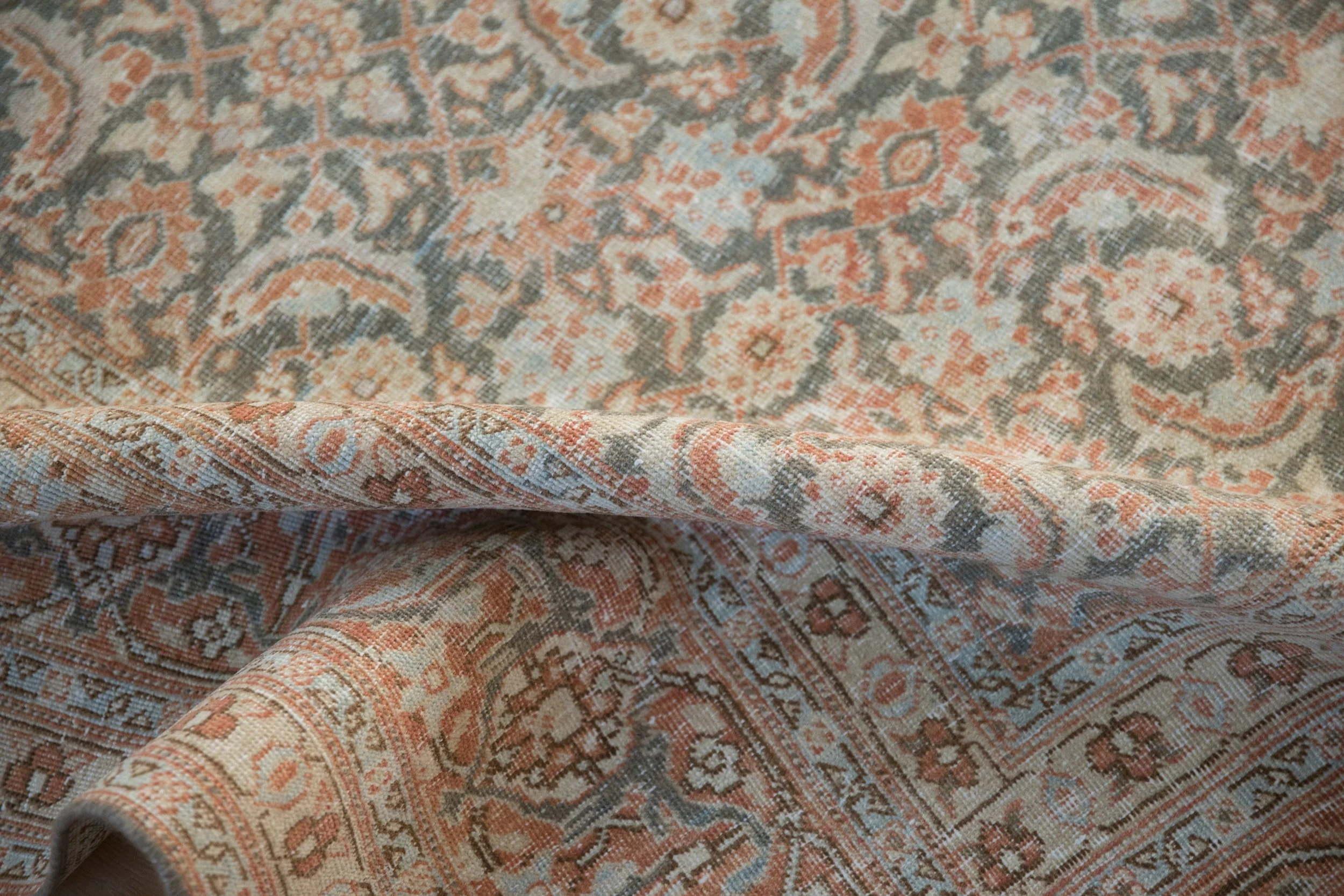 7.5x11 Vintage Distressed Tabriz Carpet - Image 11