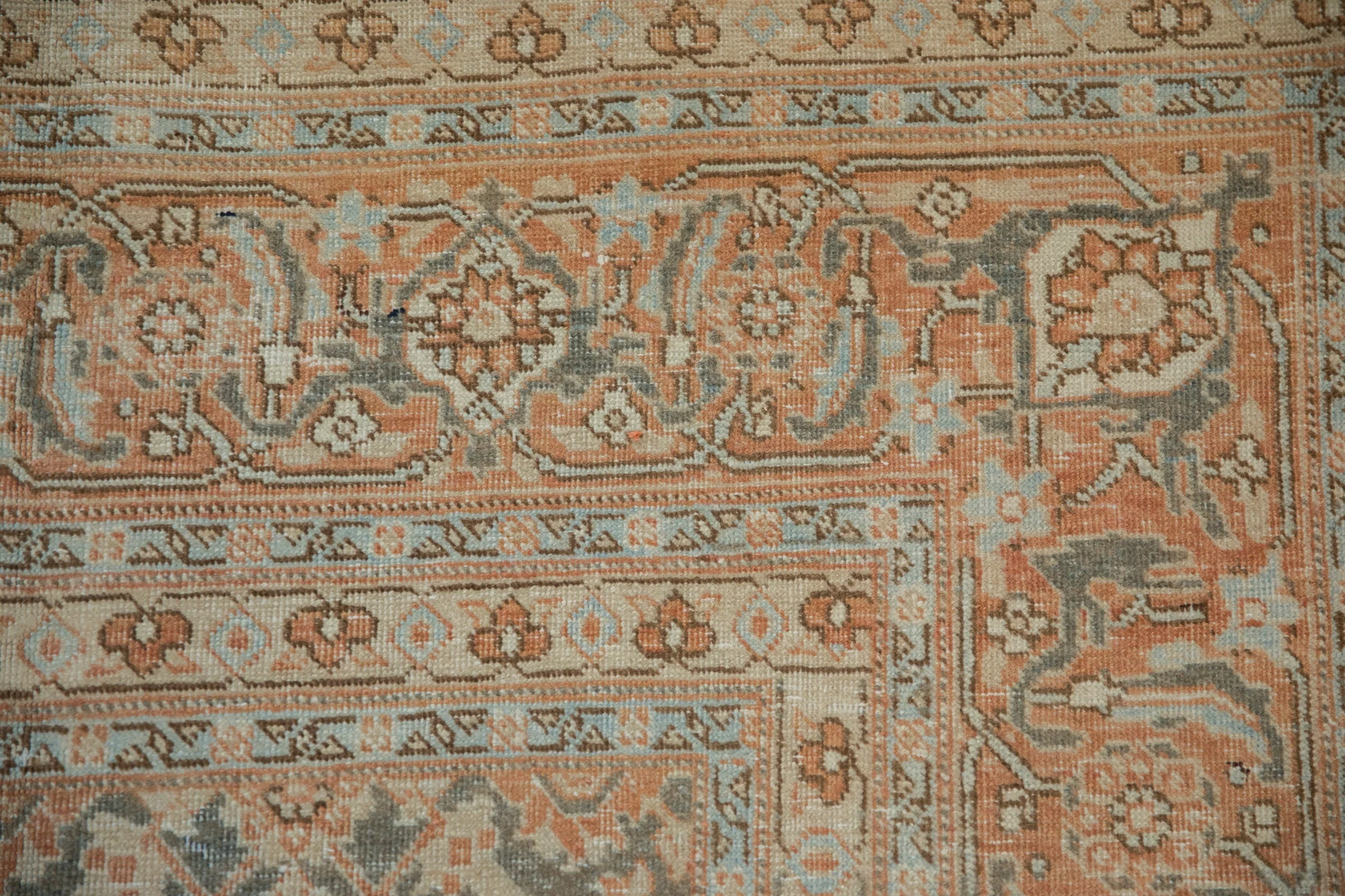 7.5x11 Vintage Distressed Tabriz Carpet - Image 3