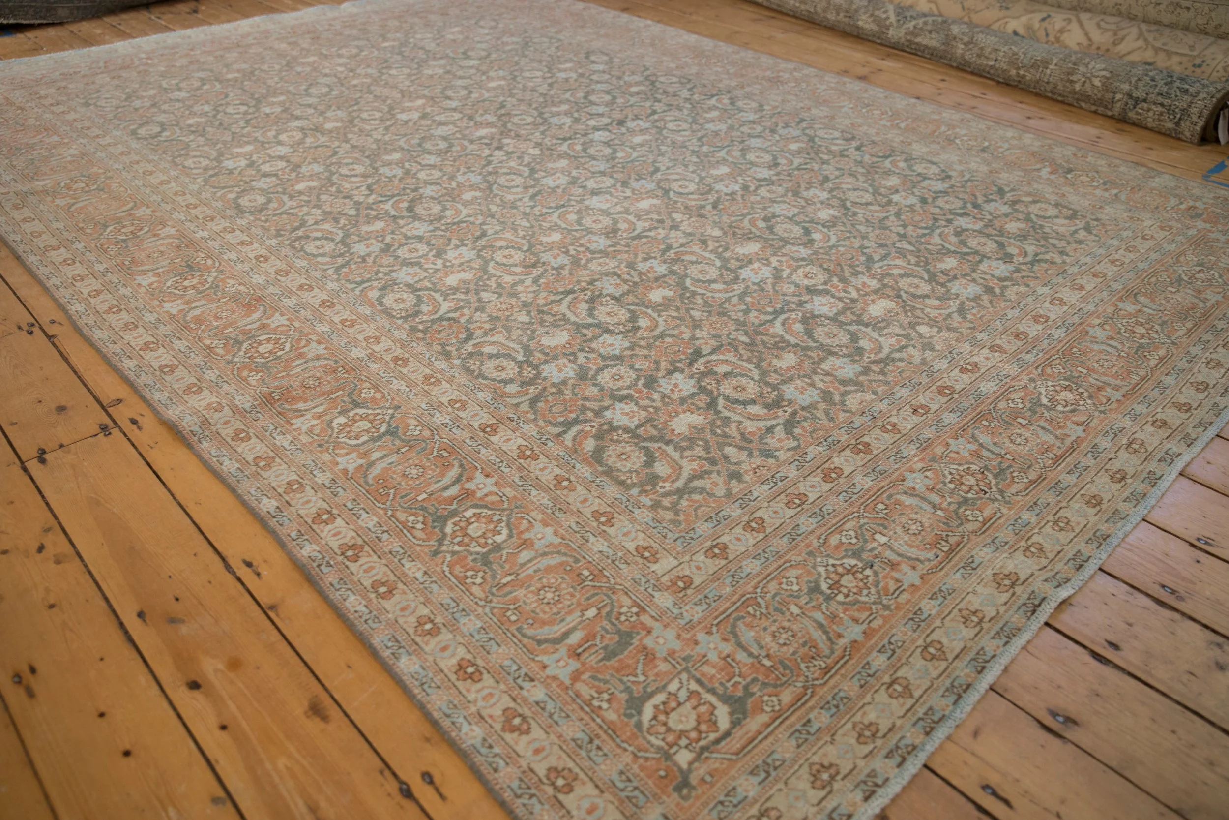7.5x11 Vintage Distressed Tabriz Carpet - Image 4