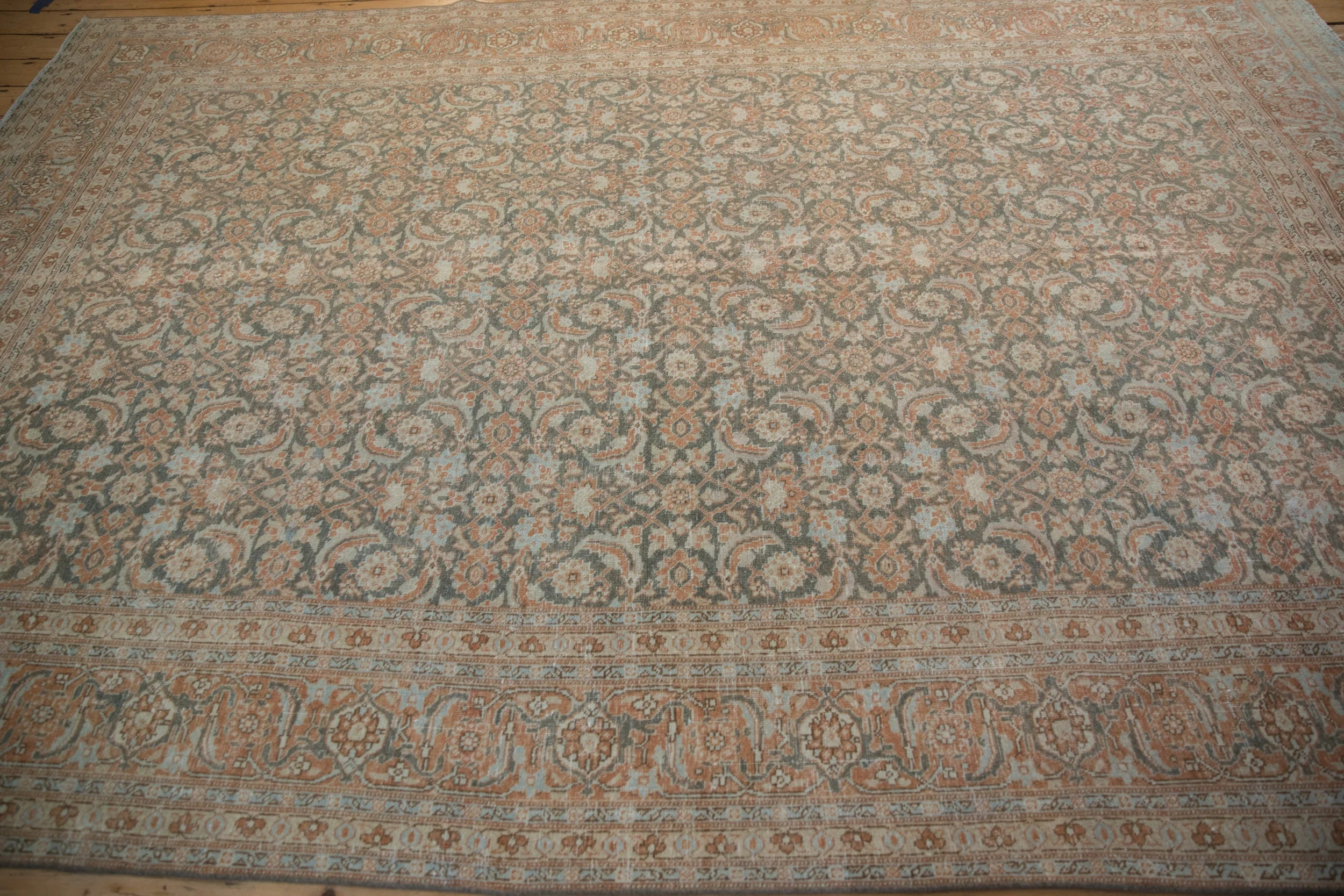 7.5x11 Vintage Distressed Tabriz Carpet - Image 6