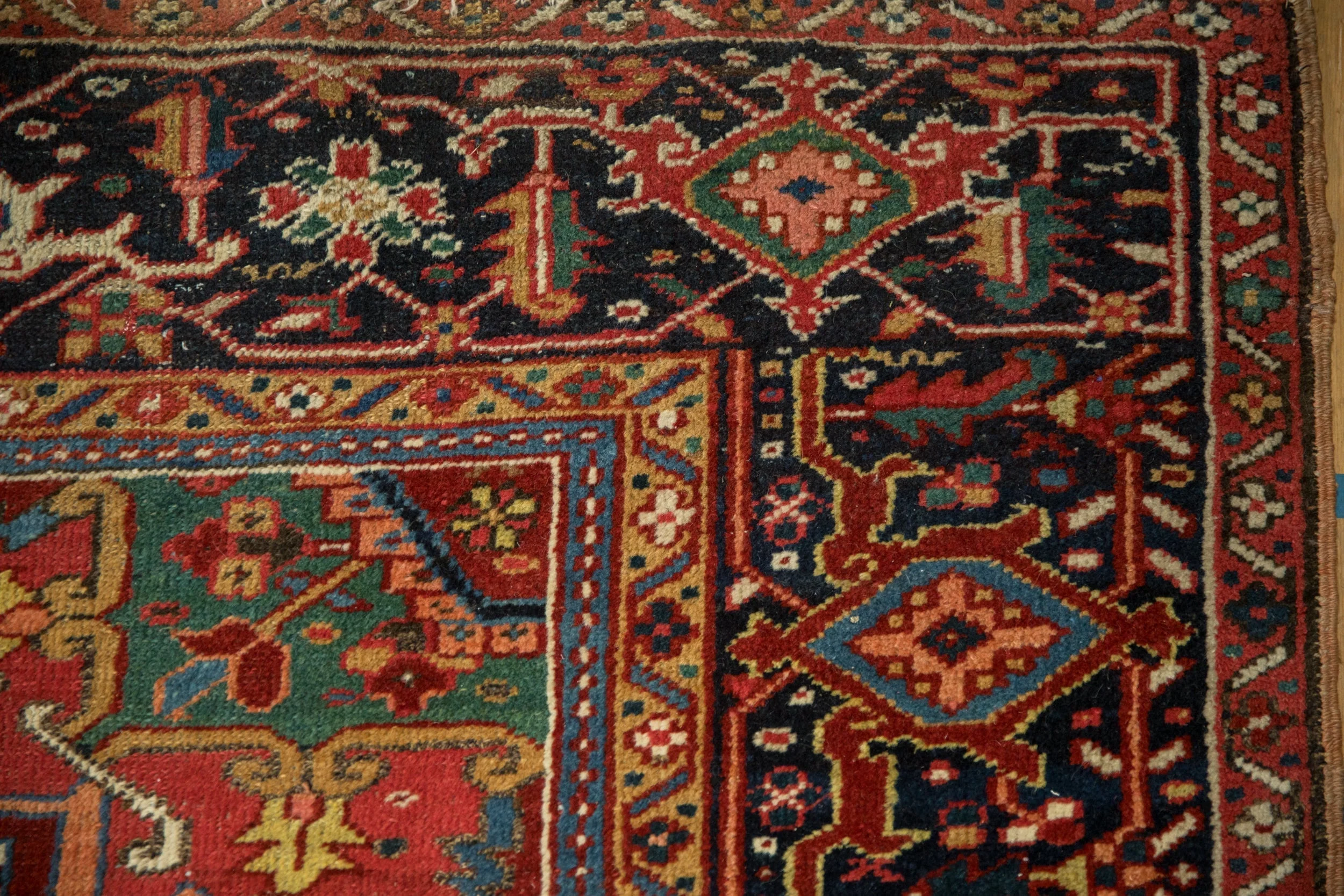 7.5x11 Vintage Heriz Carpet - Image 3