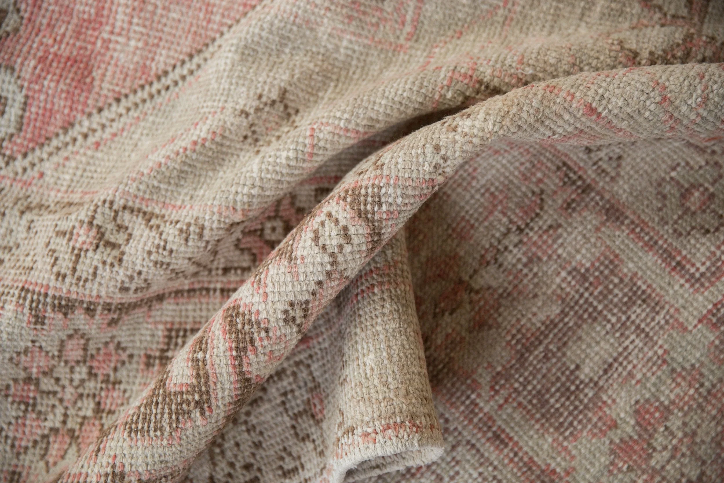 7.5x12 Vintage Distressed Oushak Carpet - Image 8
