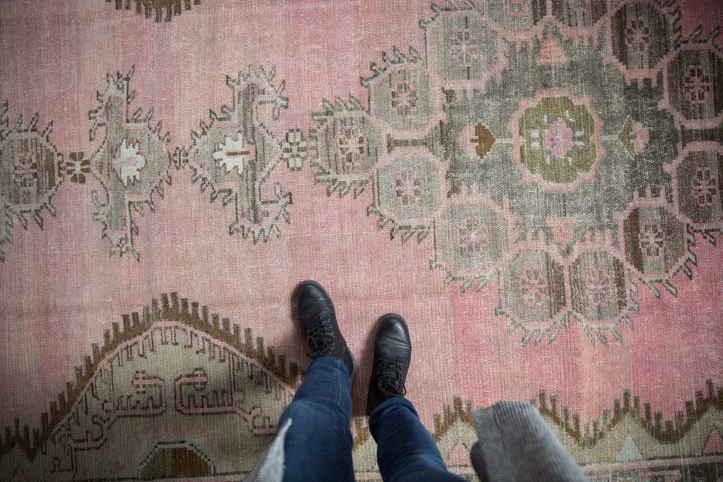 7.5x15.5 Vintage Distressed Kars Carpet Runner - Image 2