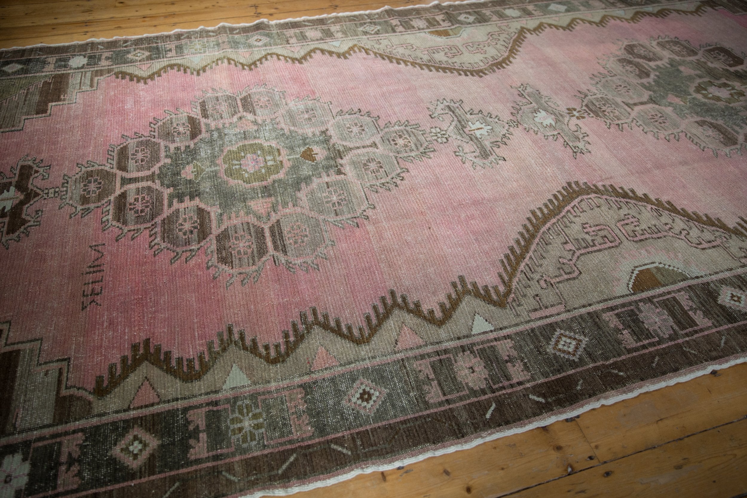 7.5x15.5 Vintage Distressed Kars Carpet Runner - Image 7
