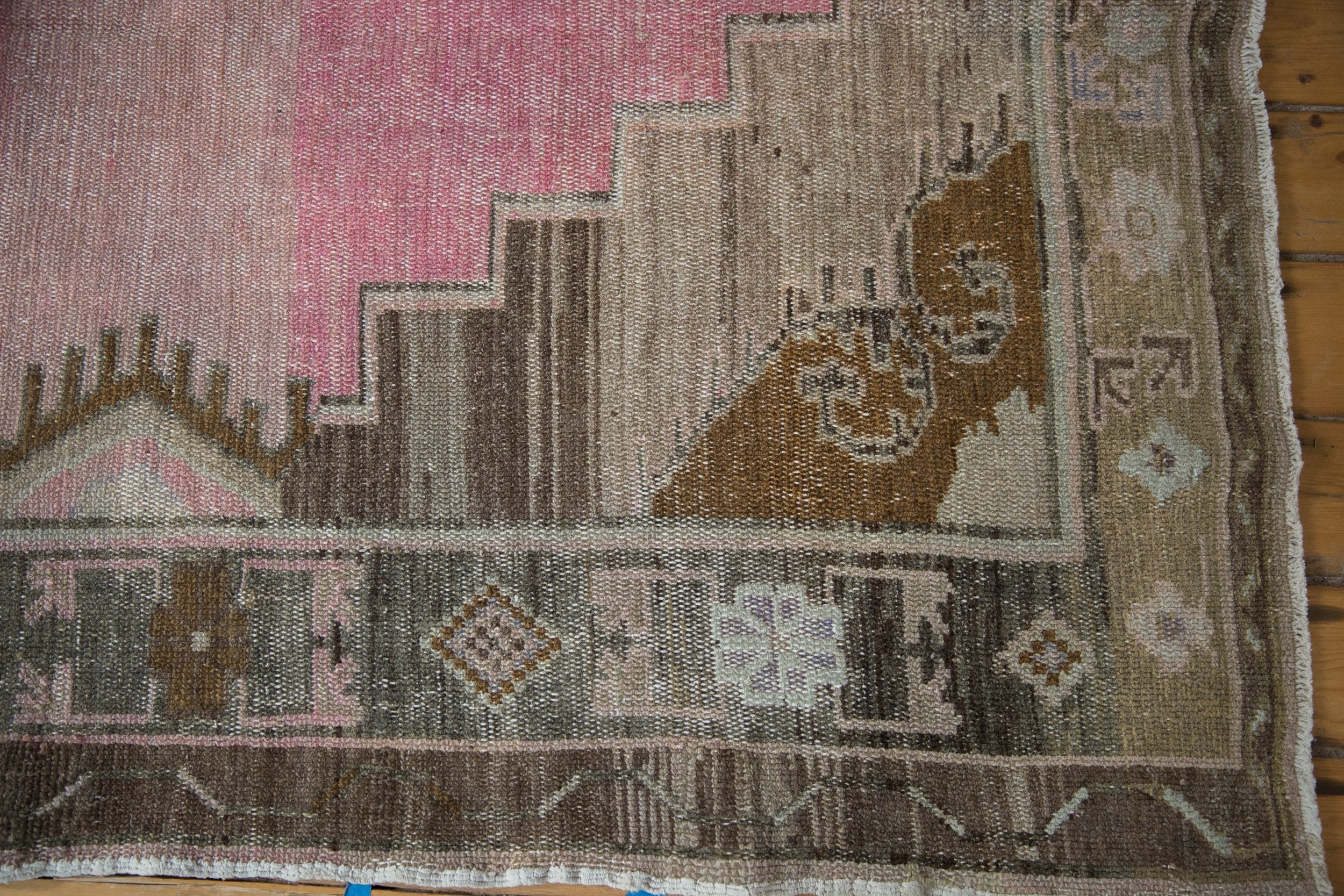 7.5x15.5 Vintage Distressed Kars Carpet Runner - Image 8
