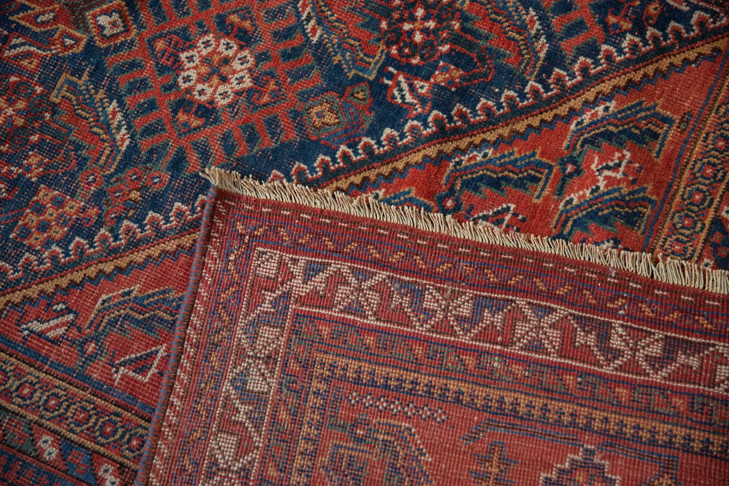 7.5x16 Vintage Afshar Carpet Runner - Image 10