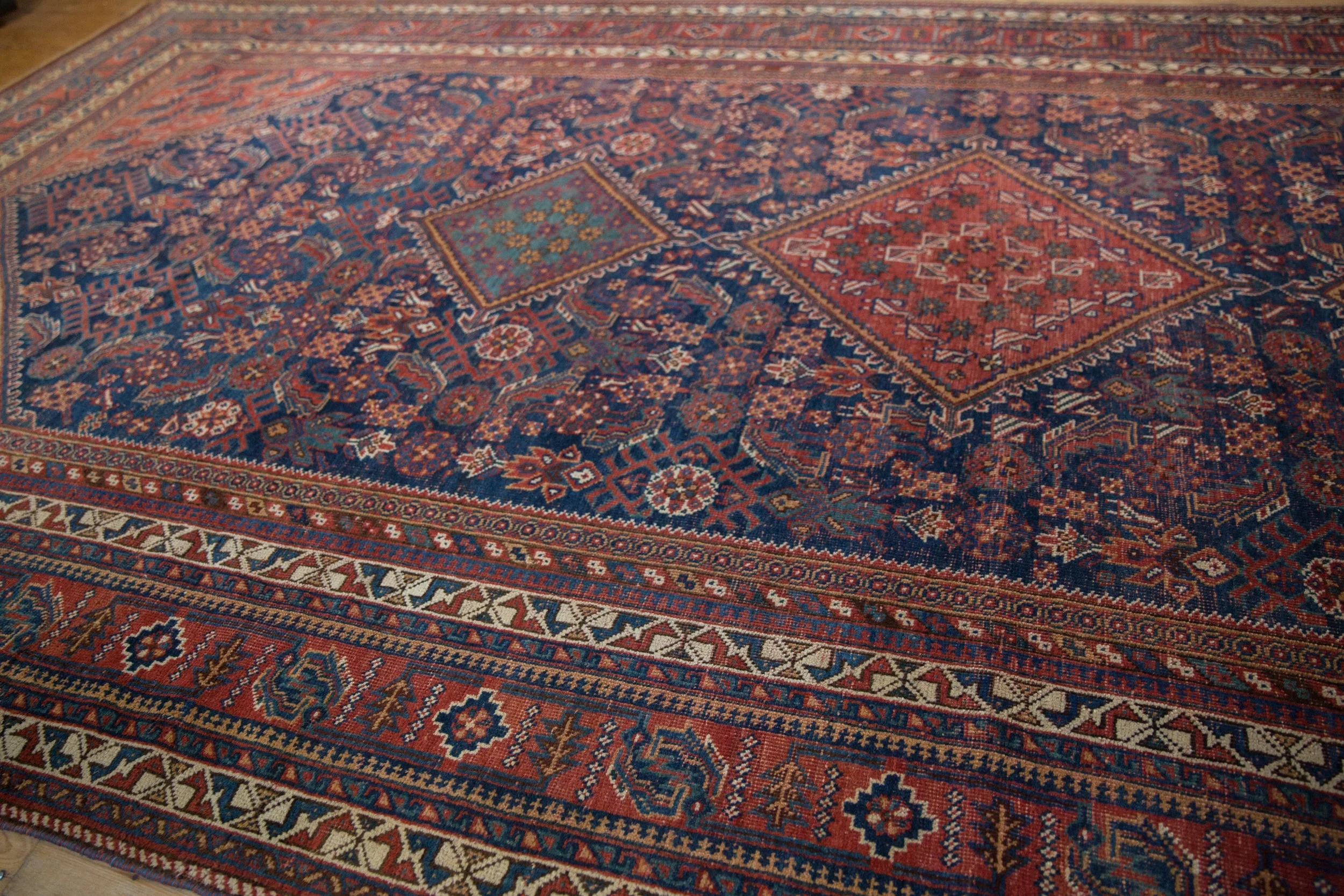 7.5x16 Vintage Afshar Carpet Runner - Image 11