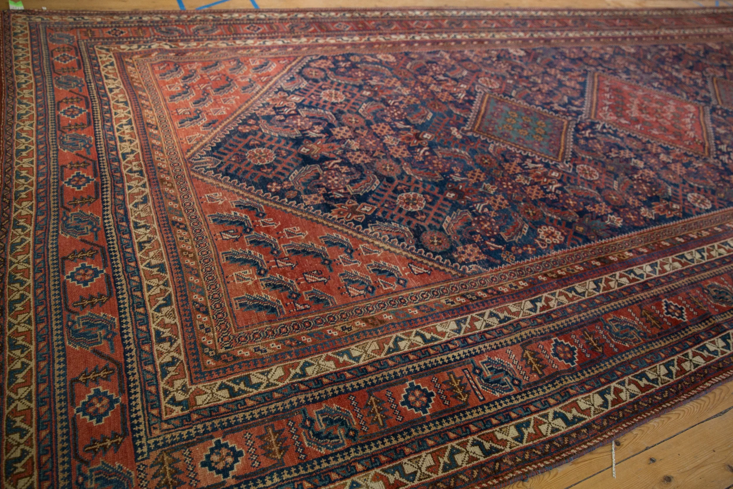 7.5x16 Vintage Afshar Carpet Runner - Image 4