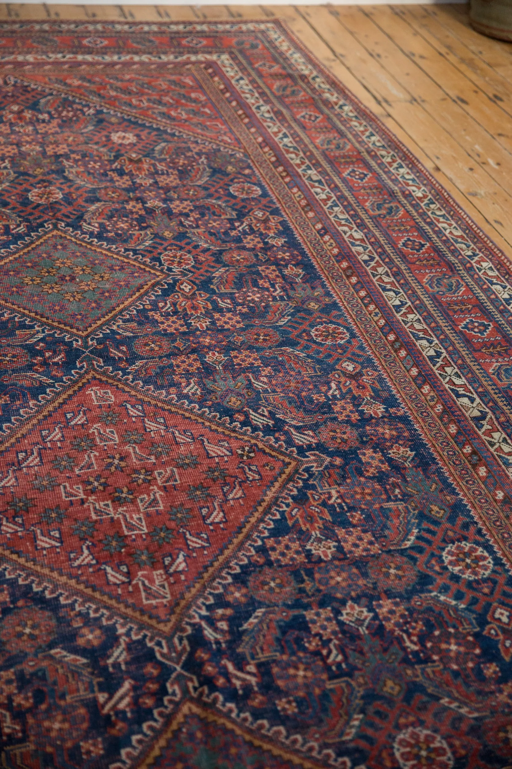 7.5x16 Vintage Afshar Carpet Runner - Image 7