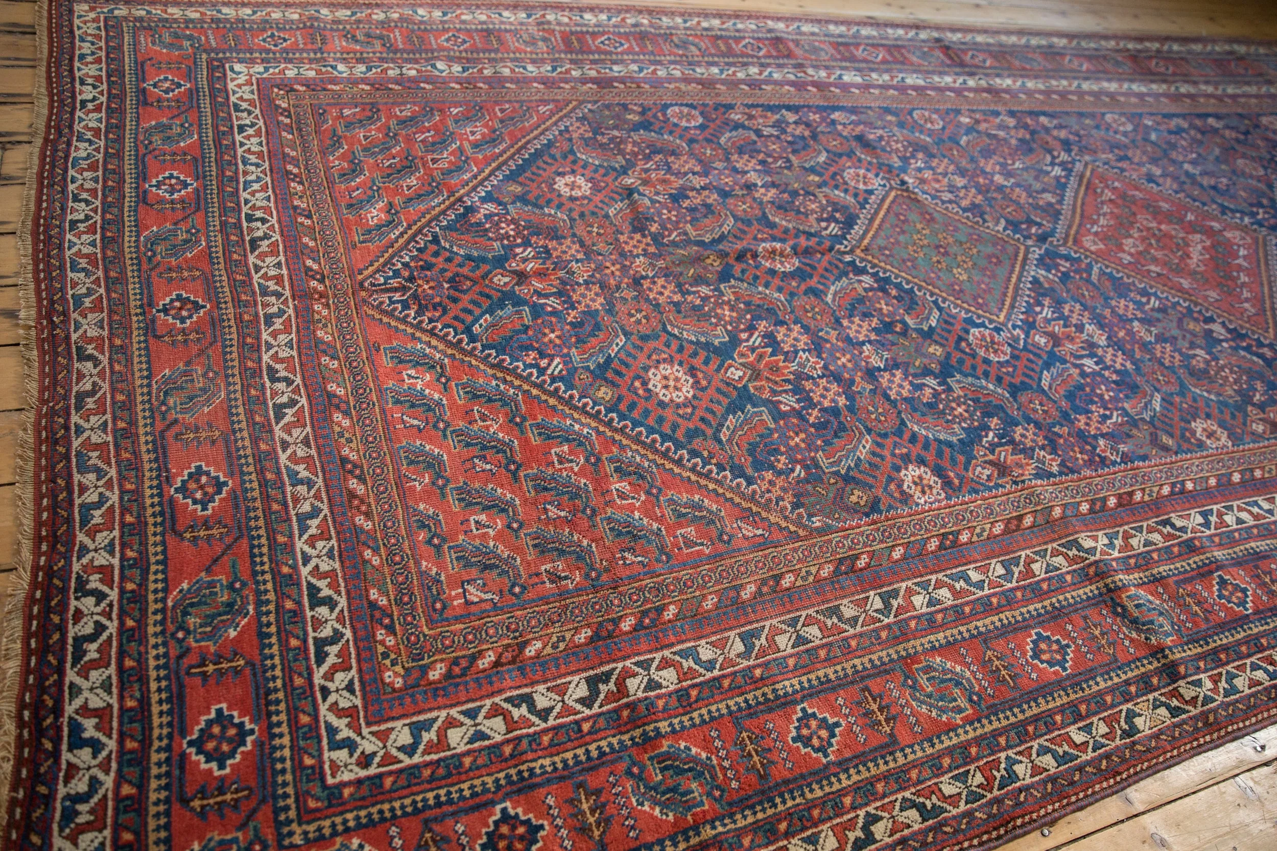 7.5x16 Vintage Afshar Carpet Runner - Image 8