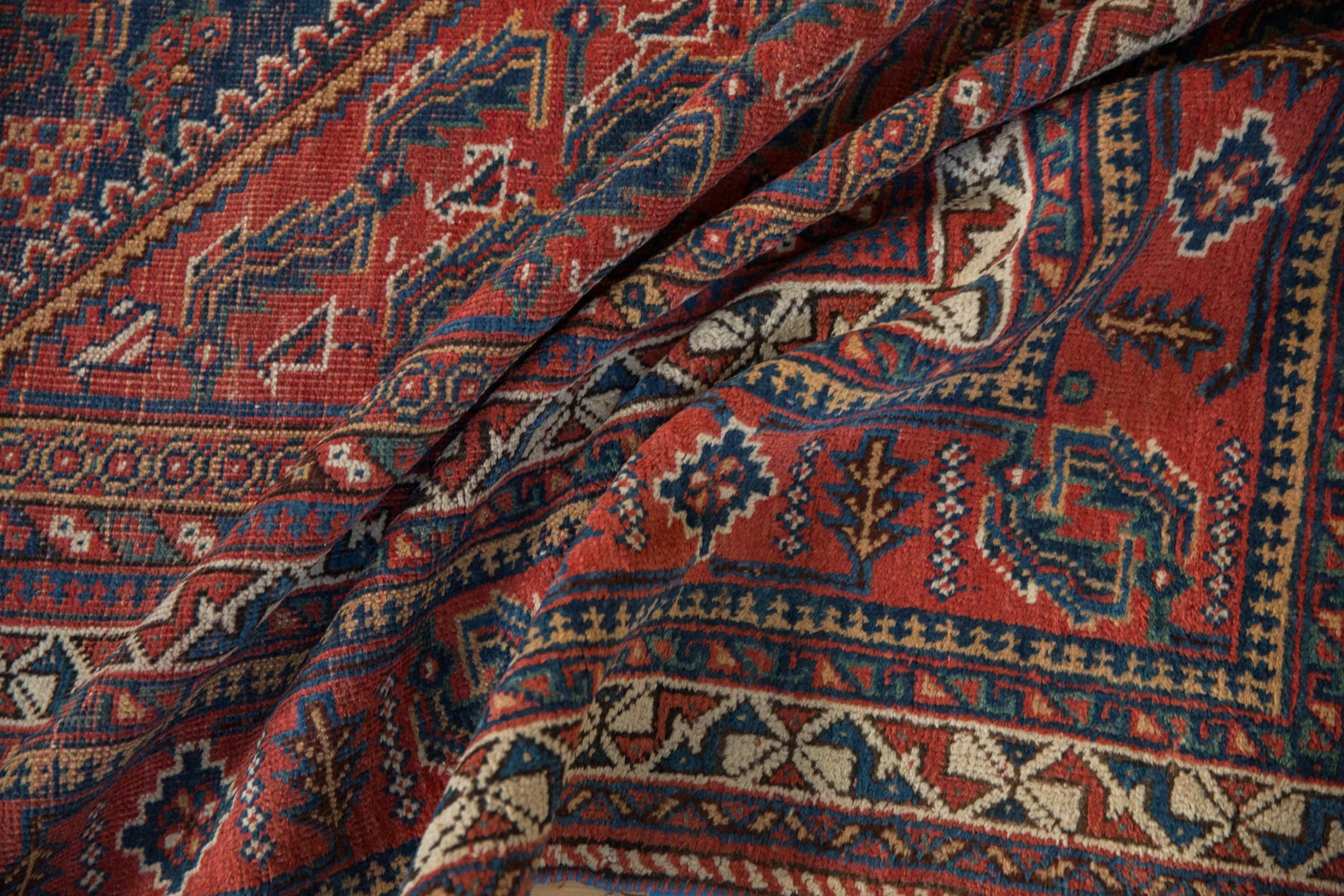 7.5x16 Vintage Afshar Carpet Runner - Image 9