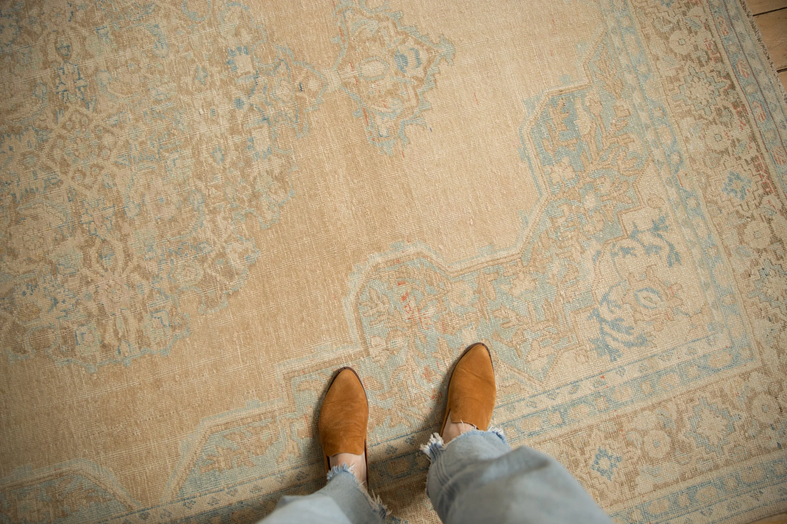 7.5x9.5 Vintage Distressed Birjand Carpet - Image 2
