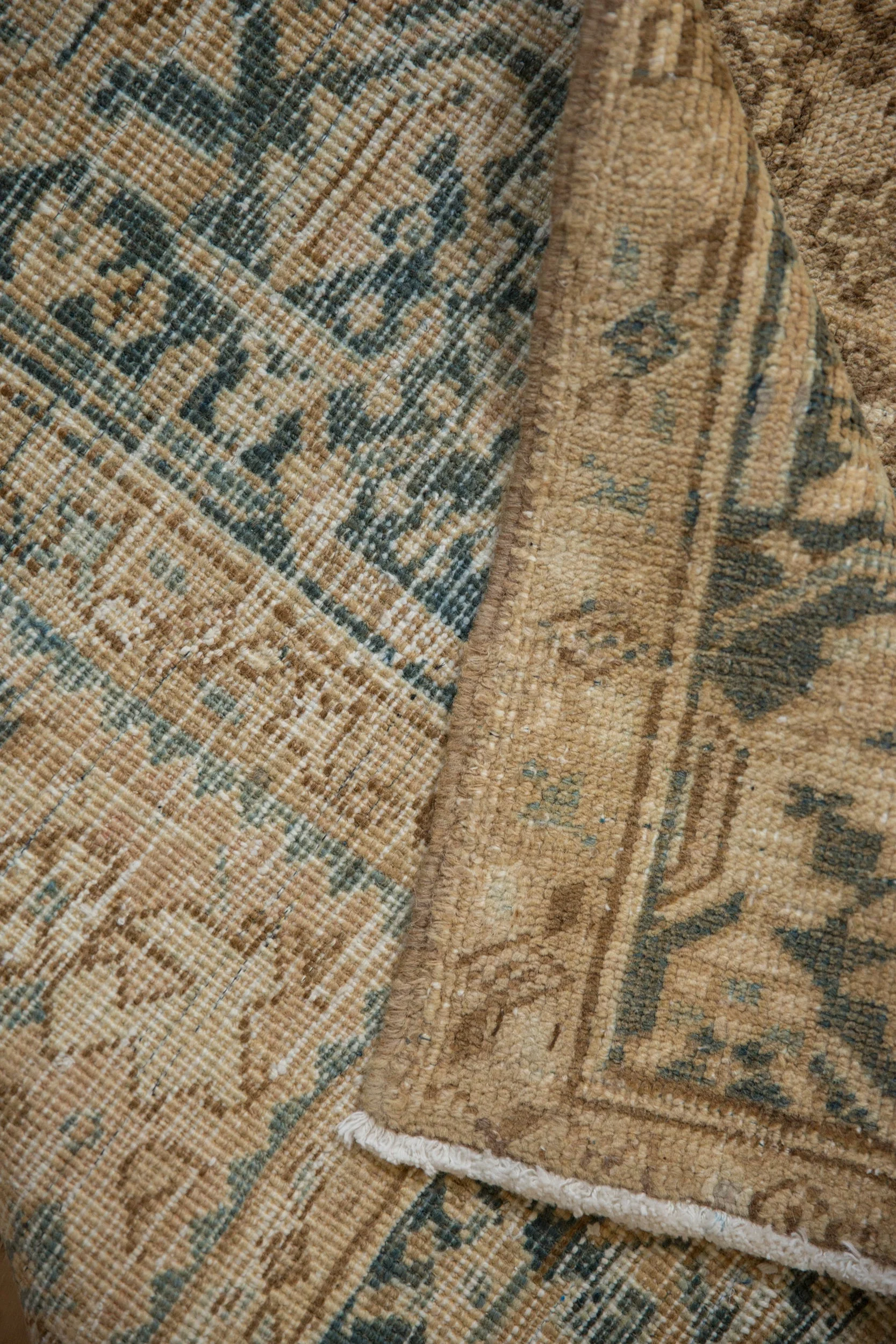 7.5x9.5 Vintage Distressed Heriz Carpet - Image 10