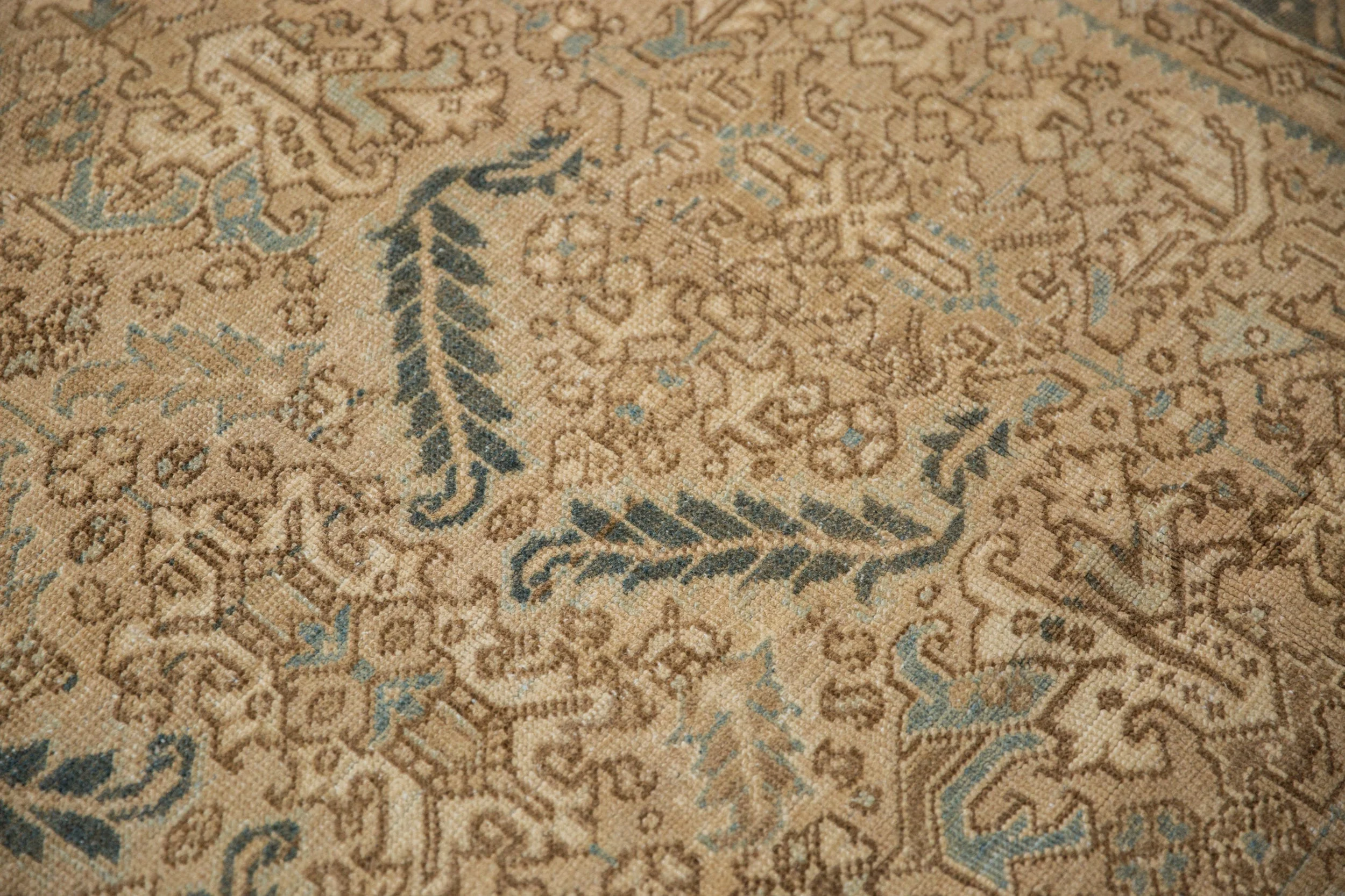 7.5x9.5 Vintage Distressed Heriz Carpet - Image 11