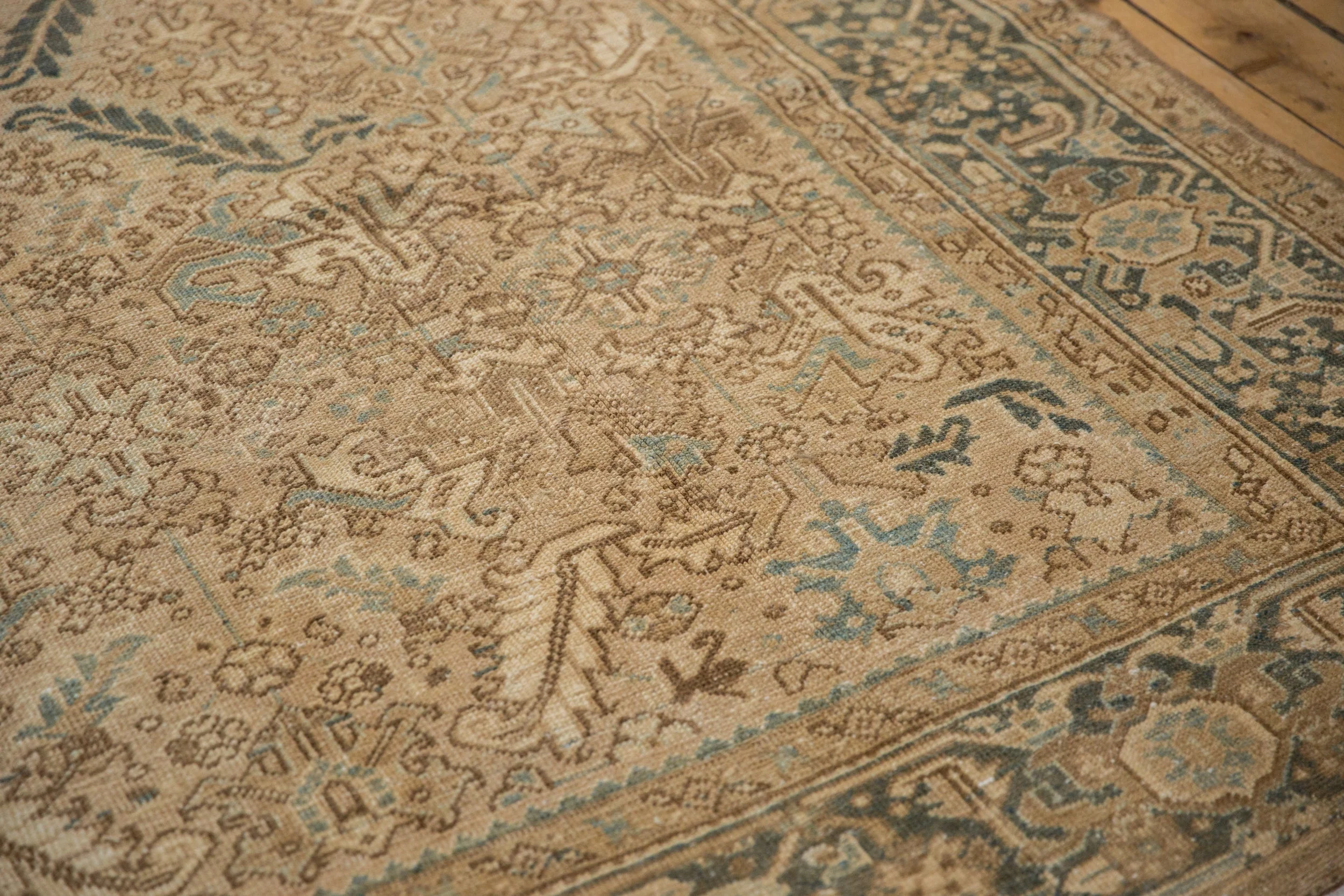 7.5x9.5 Vintage Distressed Heriz Carpet - Image 8