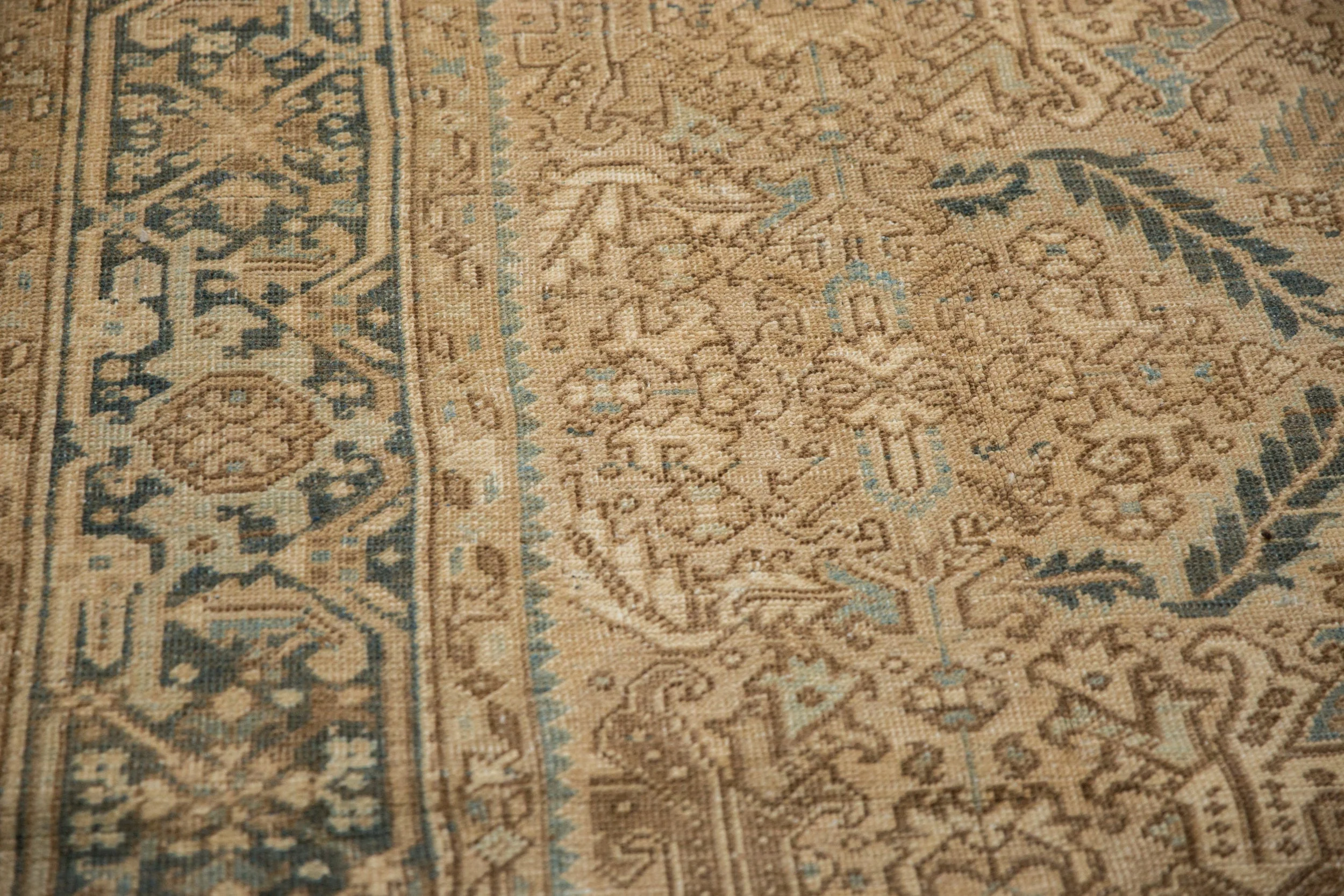 7.5x9.5 Vintage Distressed Heriz Carpet - Image 9