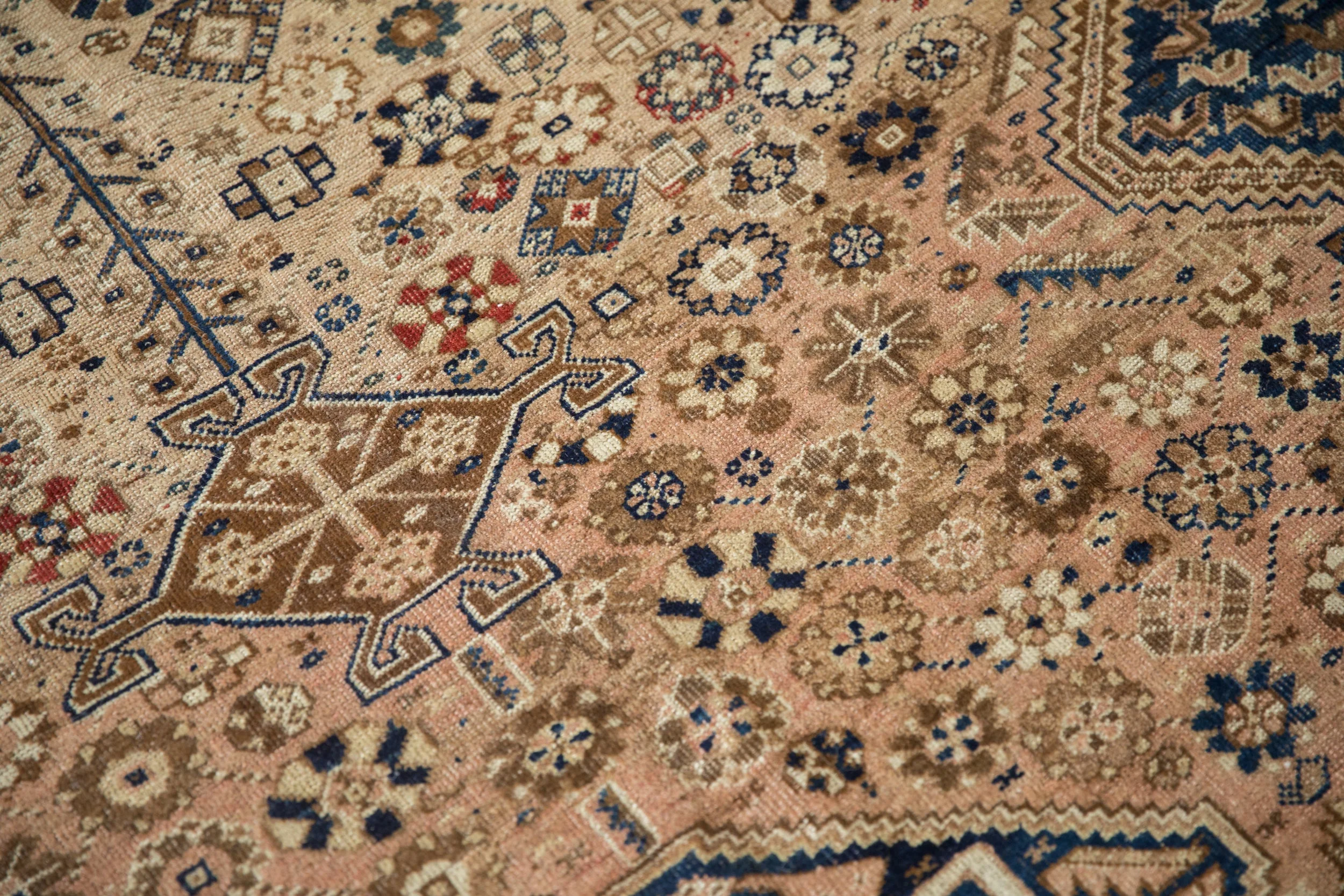 7.5x9.5 Vintage Distressed Qashqai Carpet - Image 14