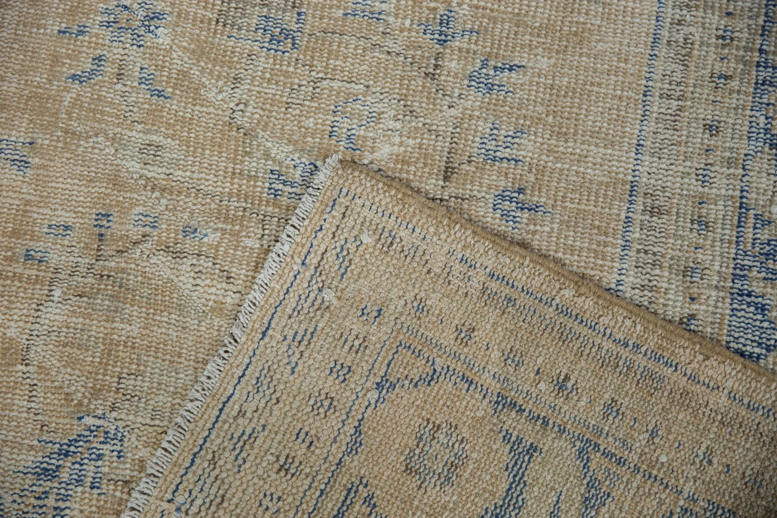 7.5x9 Vintage Distressed Oushak Carpet - Image 10