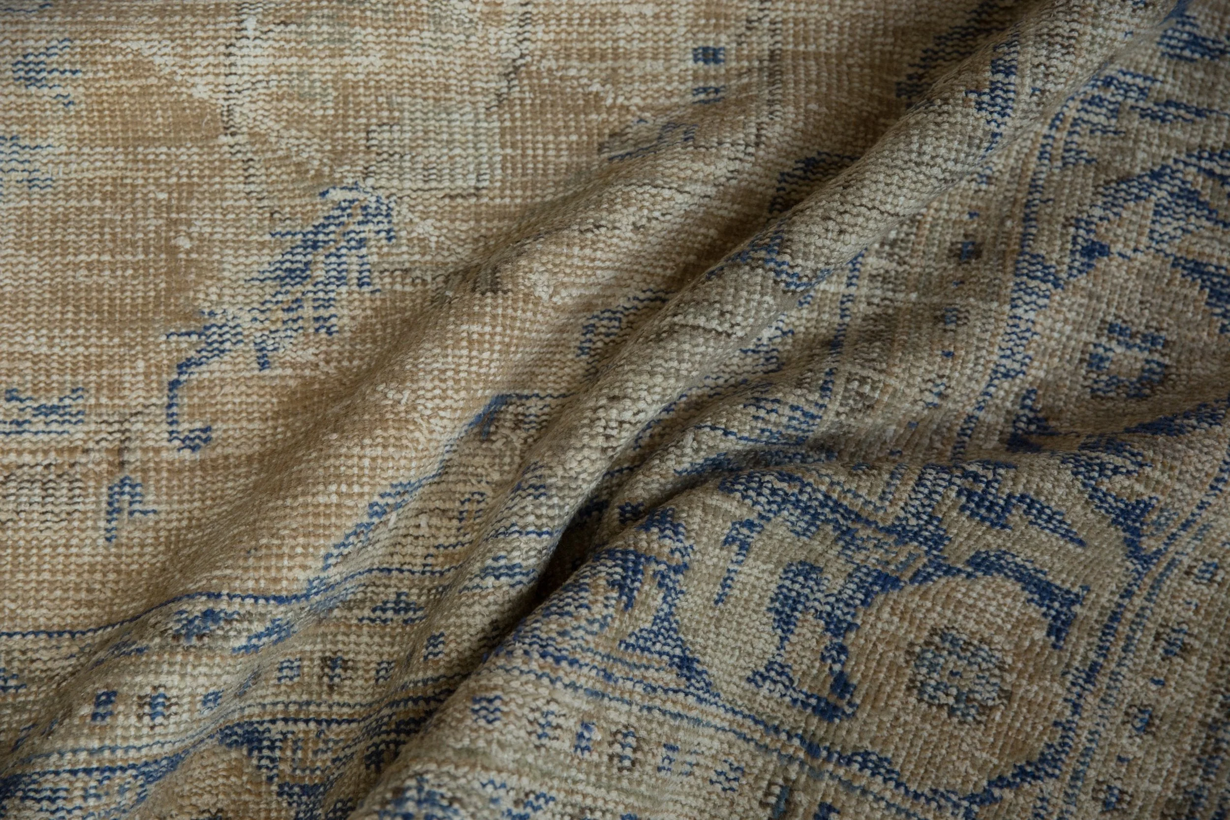 7.5x9 Vintage Distressed Oushak Carpet - Image 9