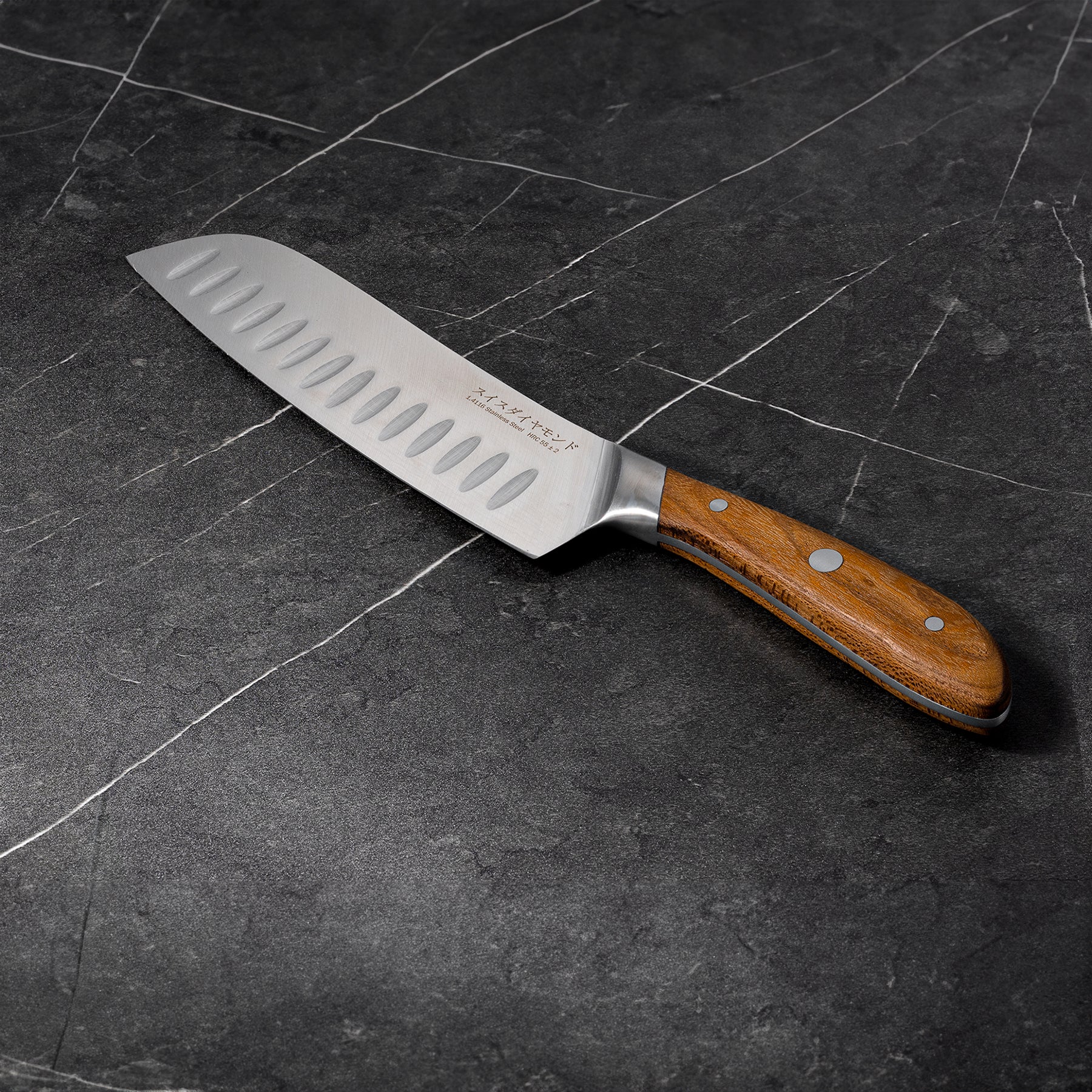 7" Damascus Santoku Knife - Image 3
