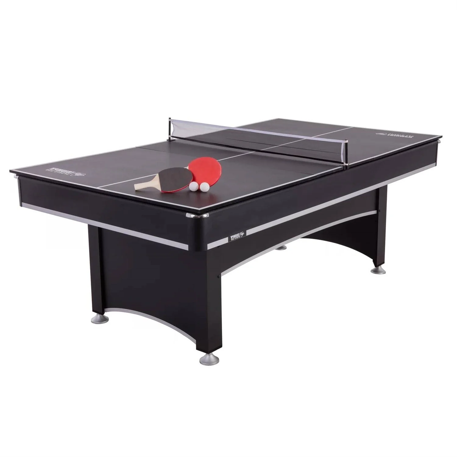 7-Foot 2-in-1 Conversion top Pool Table Ping Pong Table Set - Image 2