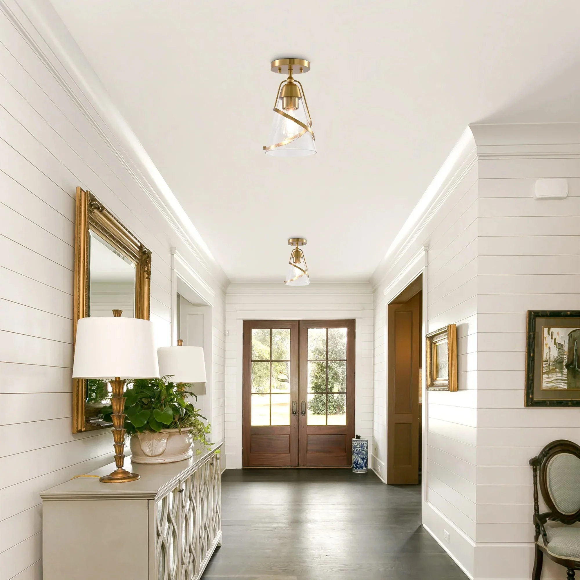 7 Inch Walker 1-Light Semi-Flush Mount Ceiling Light - Image 2