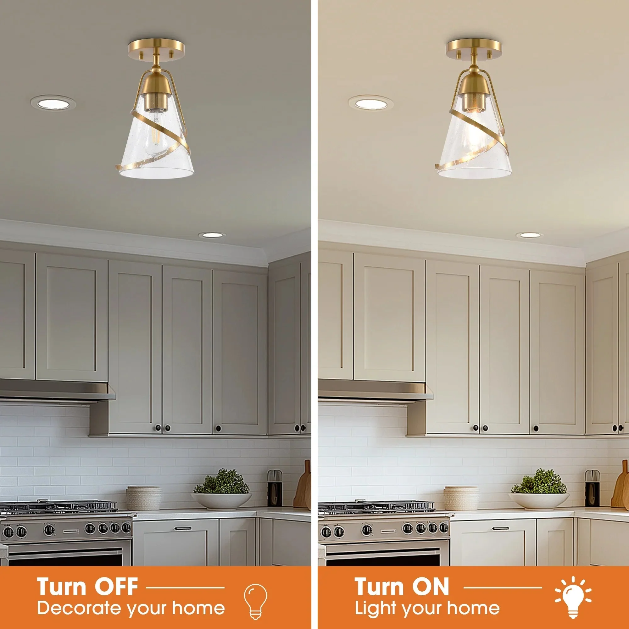 7 Inch Walker 1-Light Semi-Flush Mount Ceiling Light - Image 8
