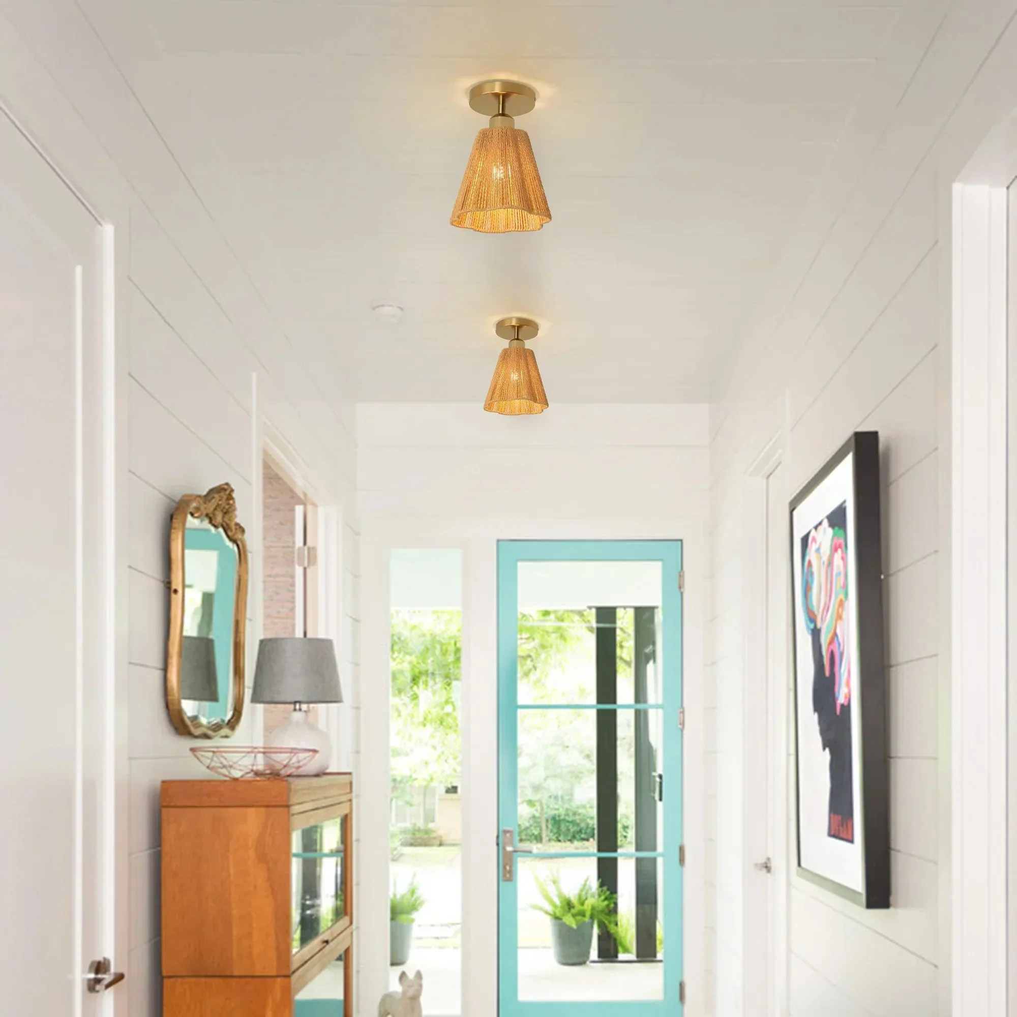 7 Inch Yves 1-Light Semi-Flush Mount Ceiling Light - Image 6