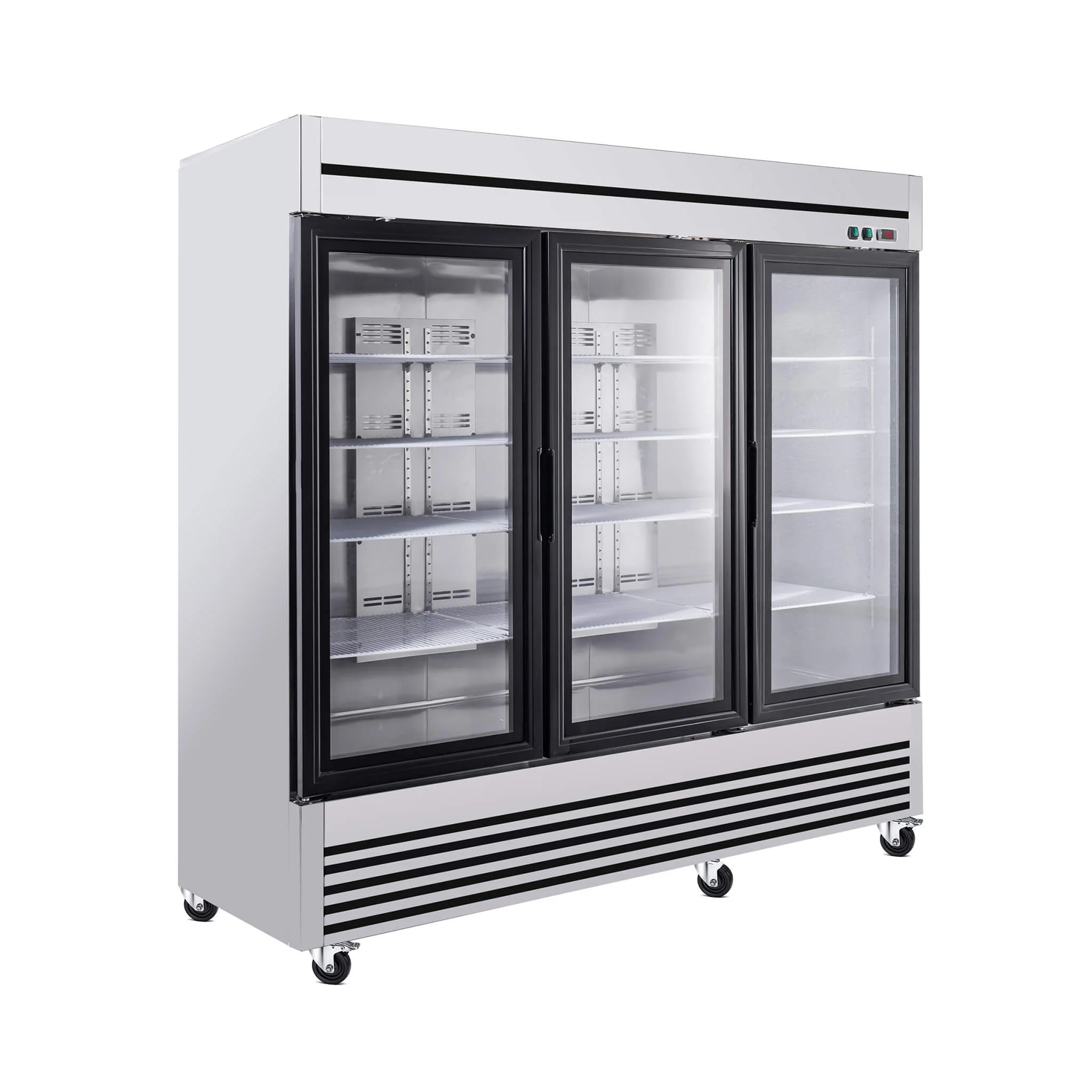 72 Cu.Ft Triple-Door Stainless Steel Commercial Reach-In Display Refrigerator (SAK26394) - Image 10