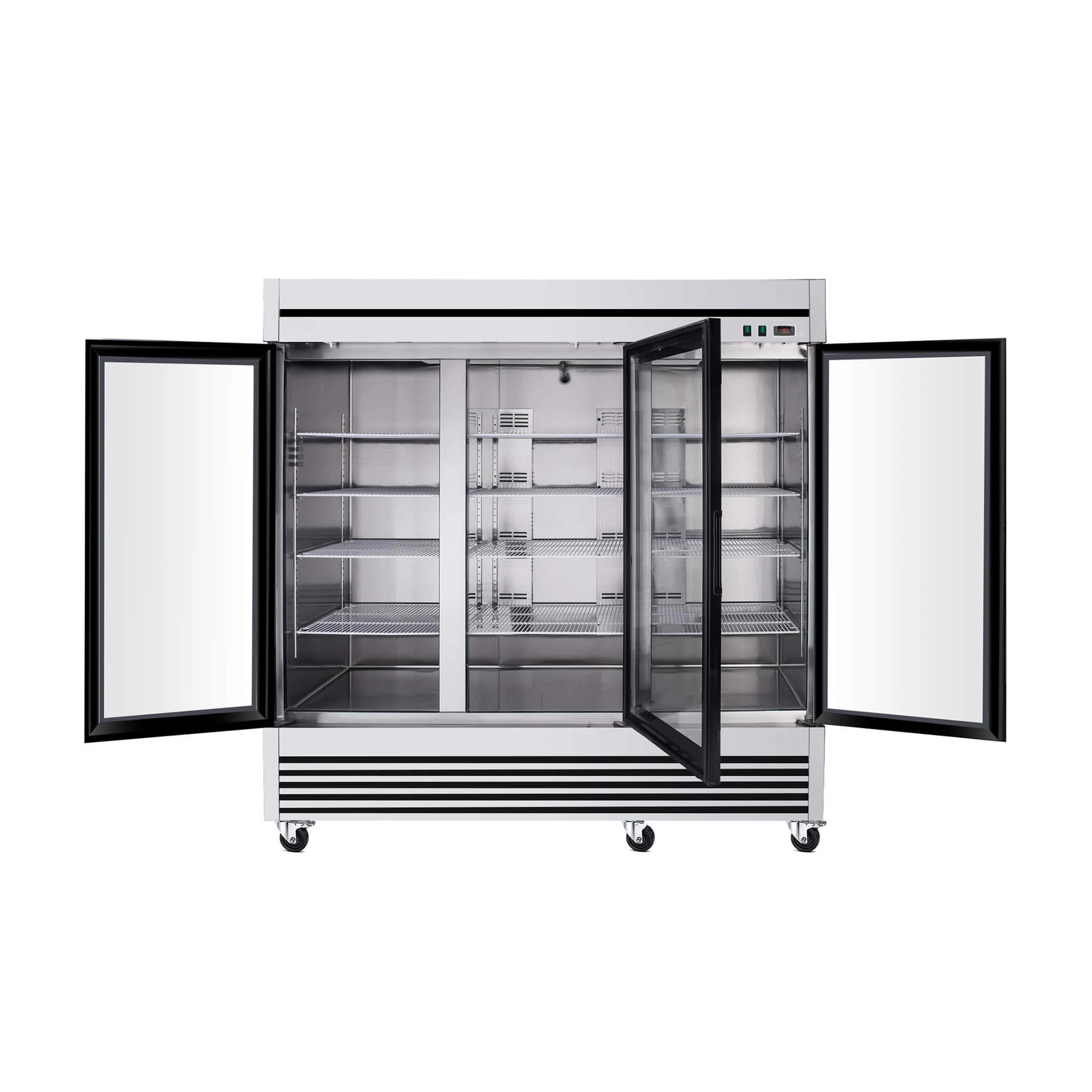 72 Cu.Ft Triple-Door Stainless Steel Commercial Reach-In Display Refrigerator (SAK26394) - Image 7