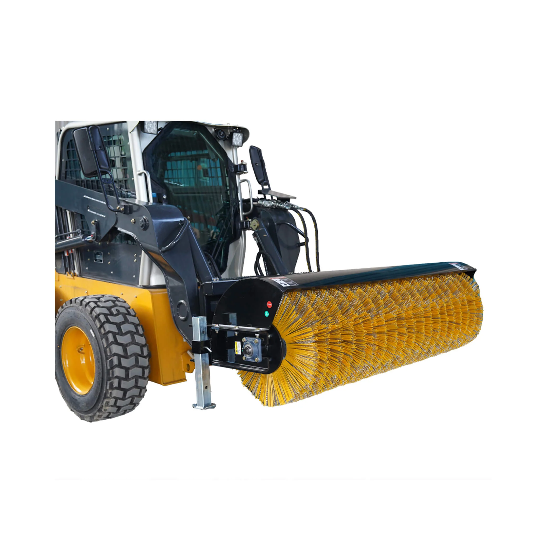 72-Inch Heavy-Duty Skid Steer Hydraulic Rotary Angle Broom Sweeper (SAK97846) - Image 6