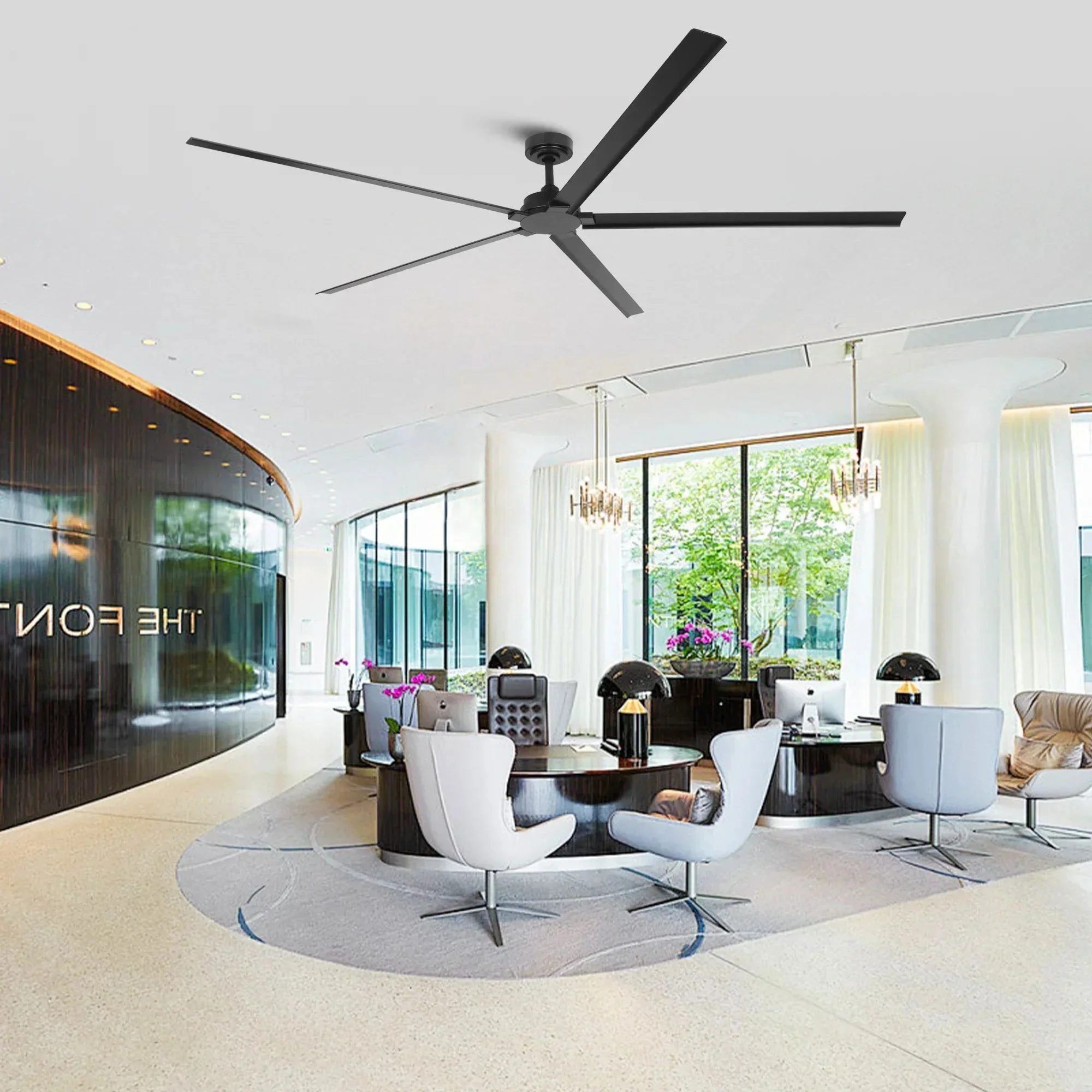 72 Inch 84 Inch Winni IPX4 Outdoor Downrod Mount Ceiling Fan With Remote Control - Image 8