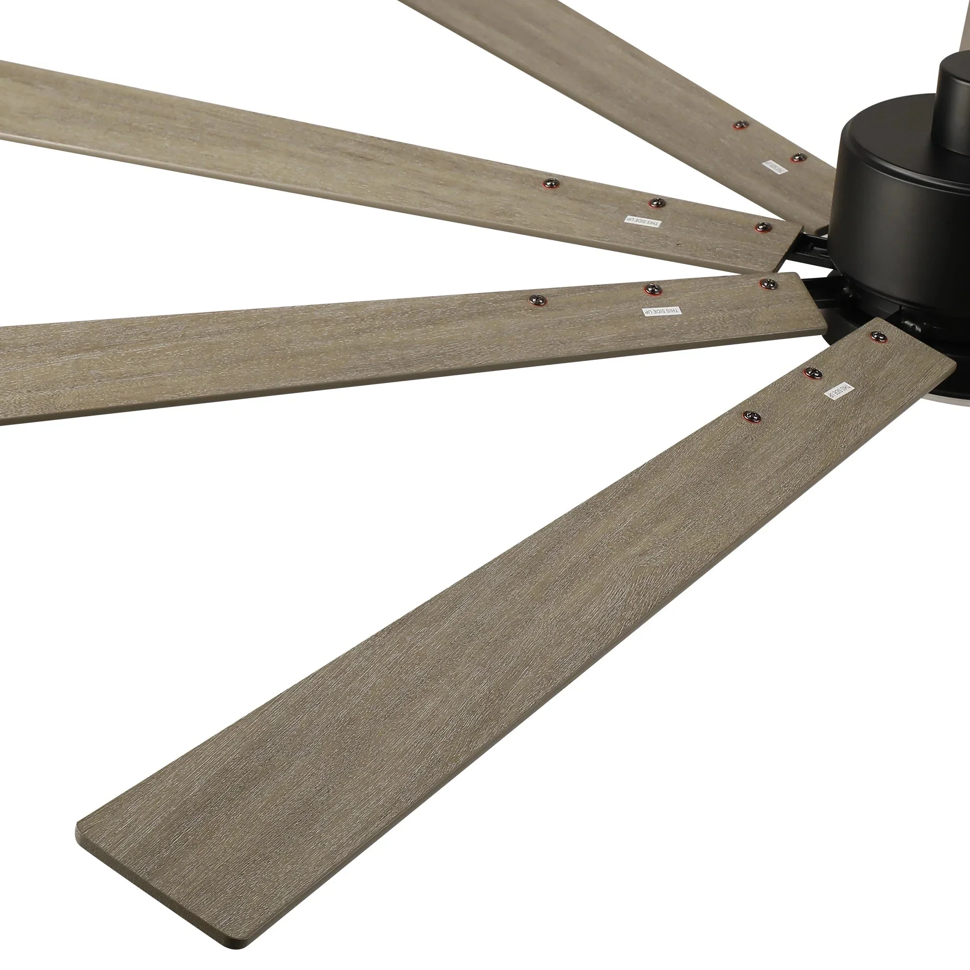 72 Inch Aries Black Downrod Mount LED Windmill Ceiling Fan with Remote Control - Image 10