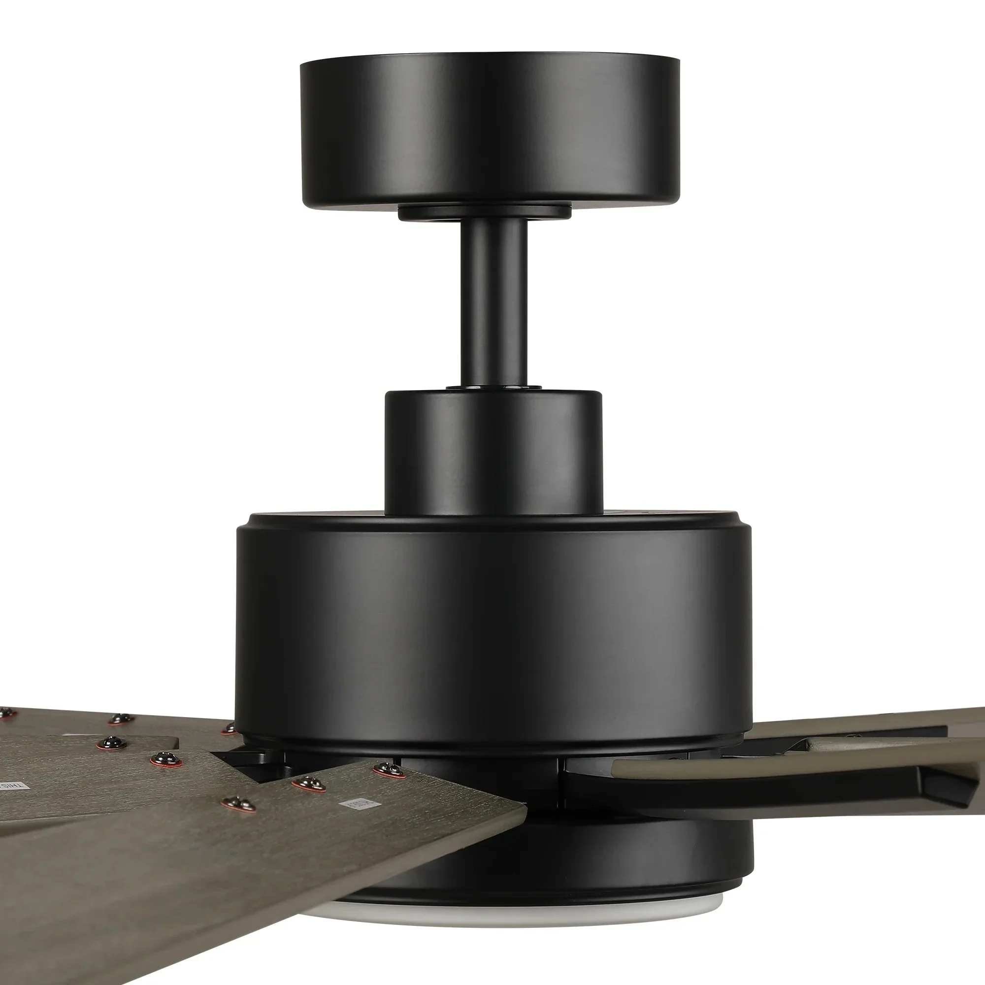 72 Inch Aries Black Downrod Mount LED Windmill Ceiling Fan with Remote Control - Image 13