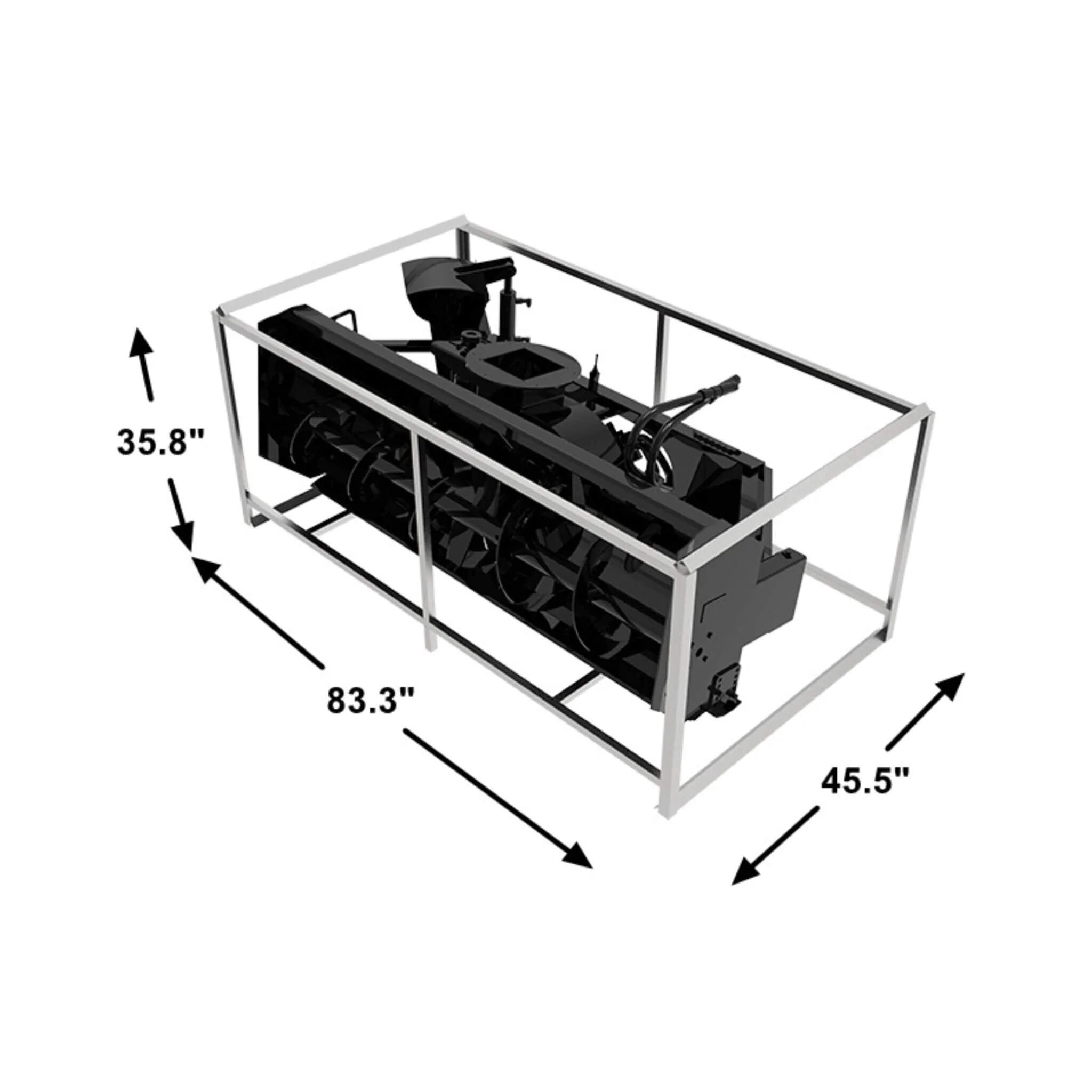 72-Inch Heavy-Duty Hydraulic Skid Steer Snow Blower Attachment (SAK59371) - Image 10