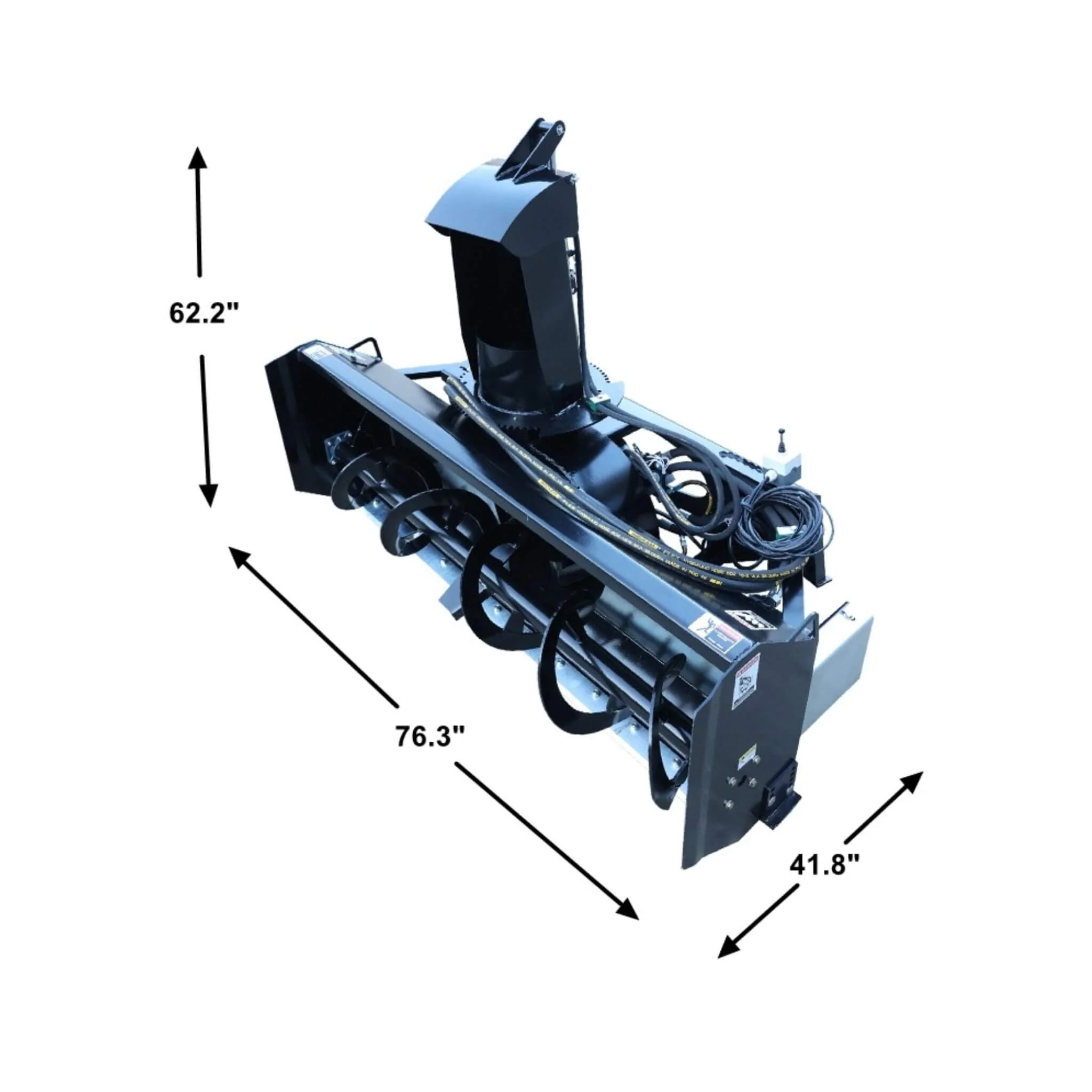 72-Inch Heavy-Duty Hydraulic Skid Steer Snow Blower Attachment (SAK59371) - Image 11