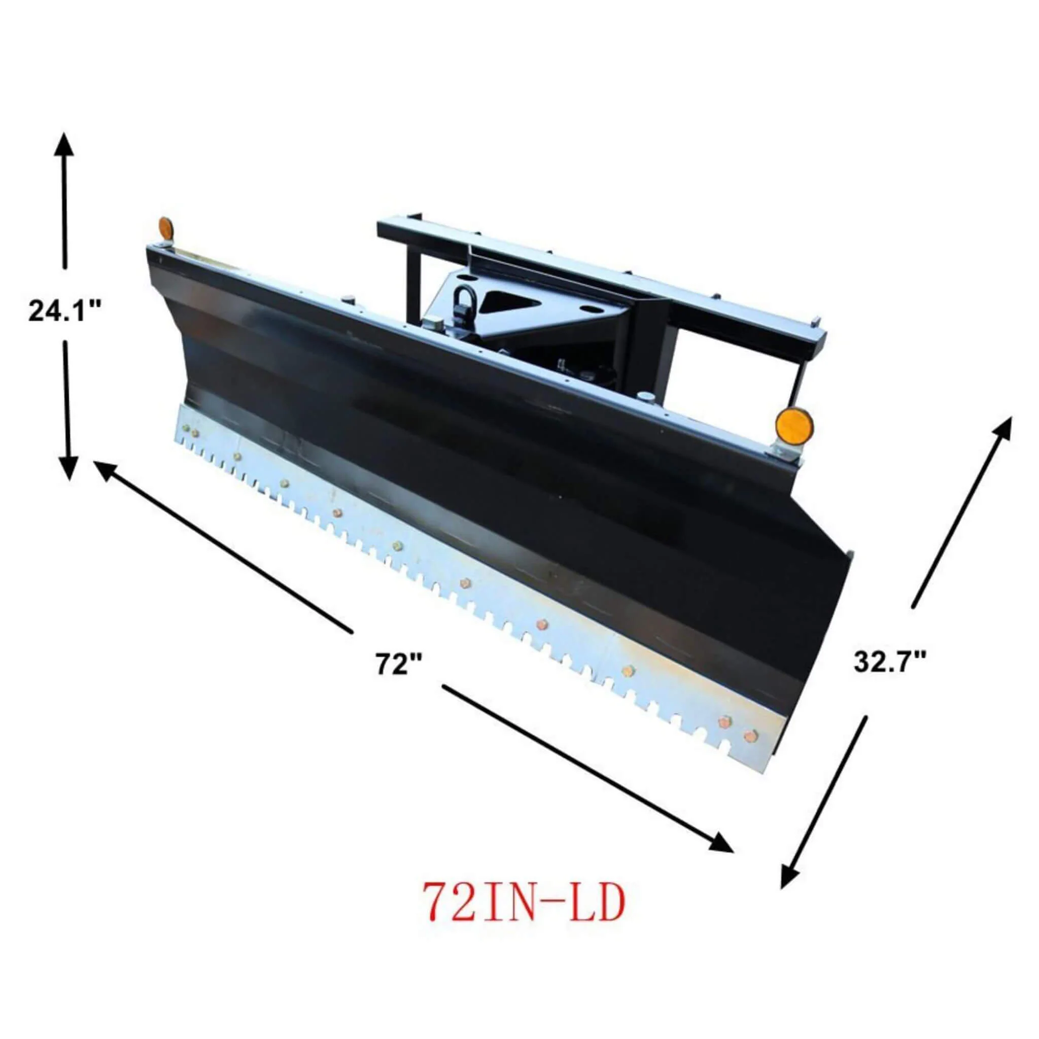 72-Inch Light-Duty Snow Plow Skid Steer Attachment With Dozer Blade And Universal Quick Attach (SAK71938) - Image 6