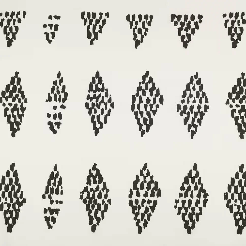 72 x 72 in. Cotton Polly Shower Curtain with Black White Rhombus Dots Pattern - Image 2