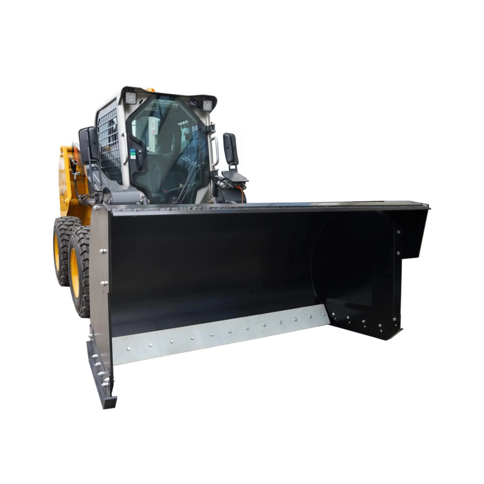 74-Inch Heavy-Duty Skid Steer Trip Edge Snow Pusher Attachment (SAK34098) - Image 3