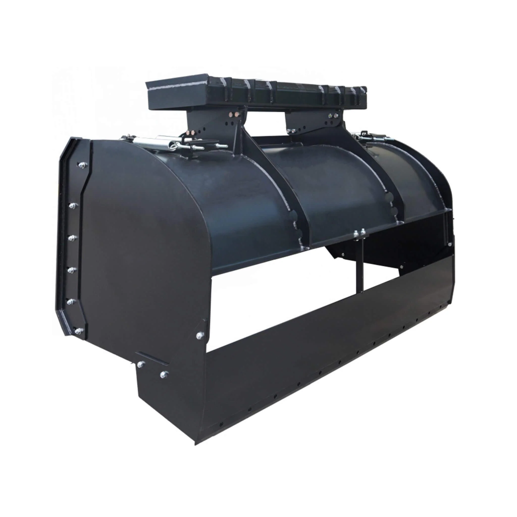 74-Inch Heavy-Duty Skid Steer Trip Edge Snow Pusher Attachment (SAK34098) - Image 4