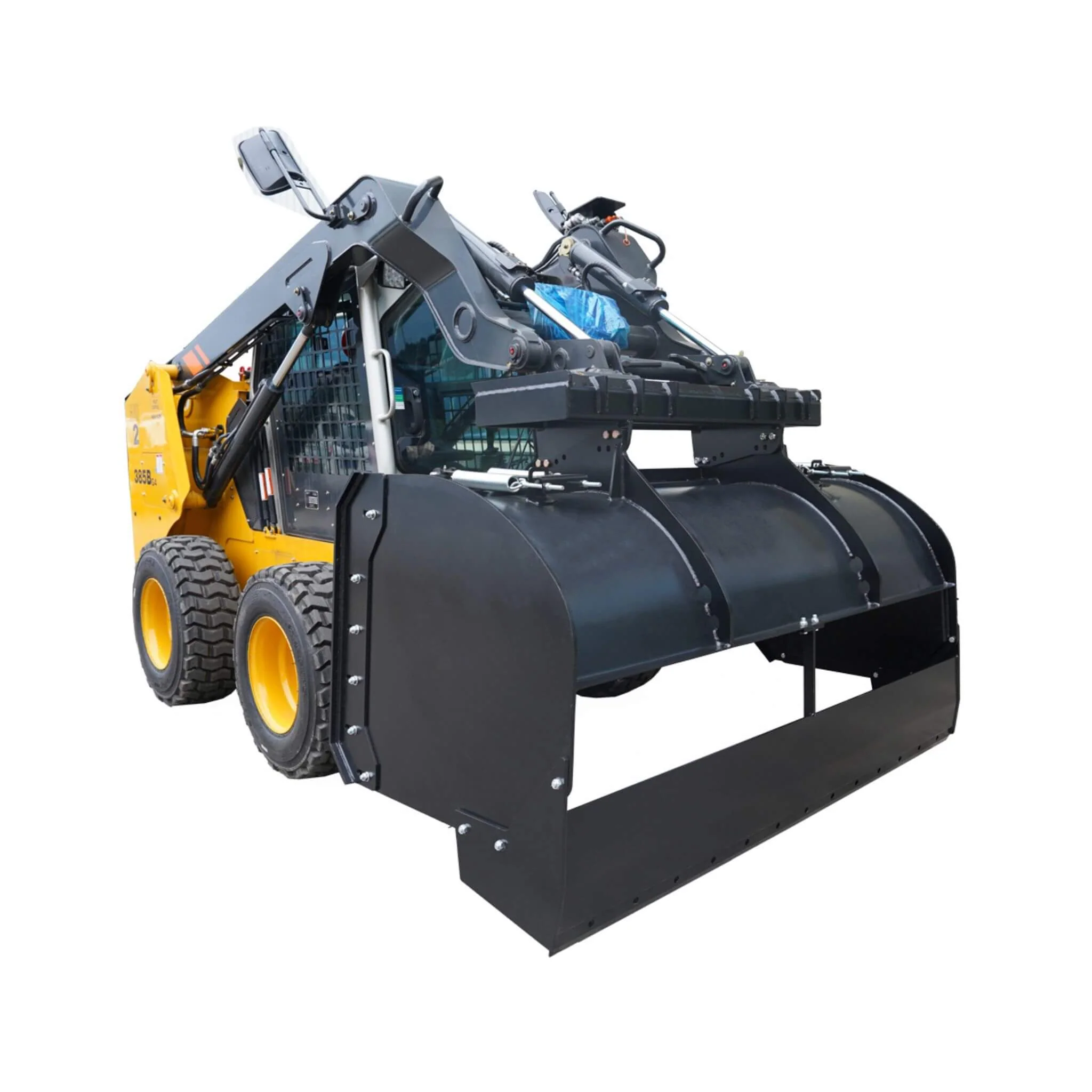 74-Inch Heavy-Duty Skid Steer Trip Edge Snow Pusher Attachment (SAK34098) - Image 8