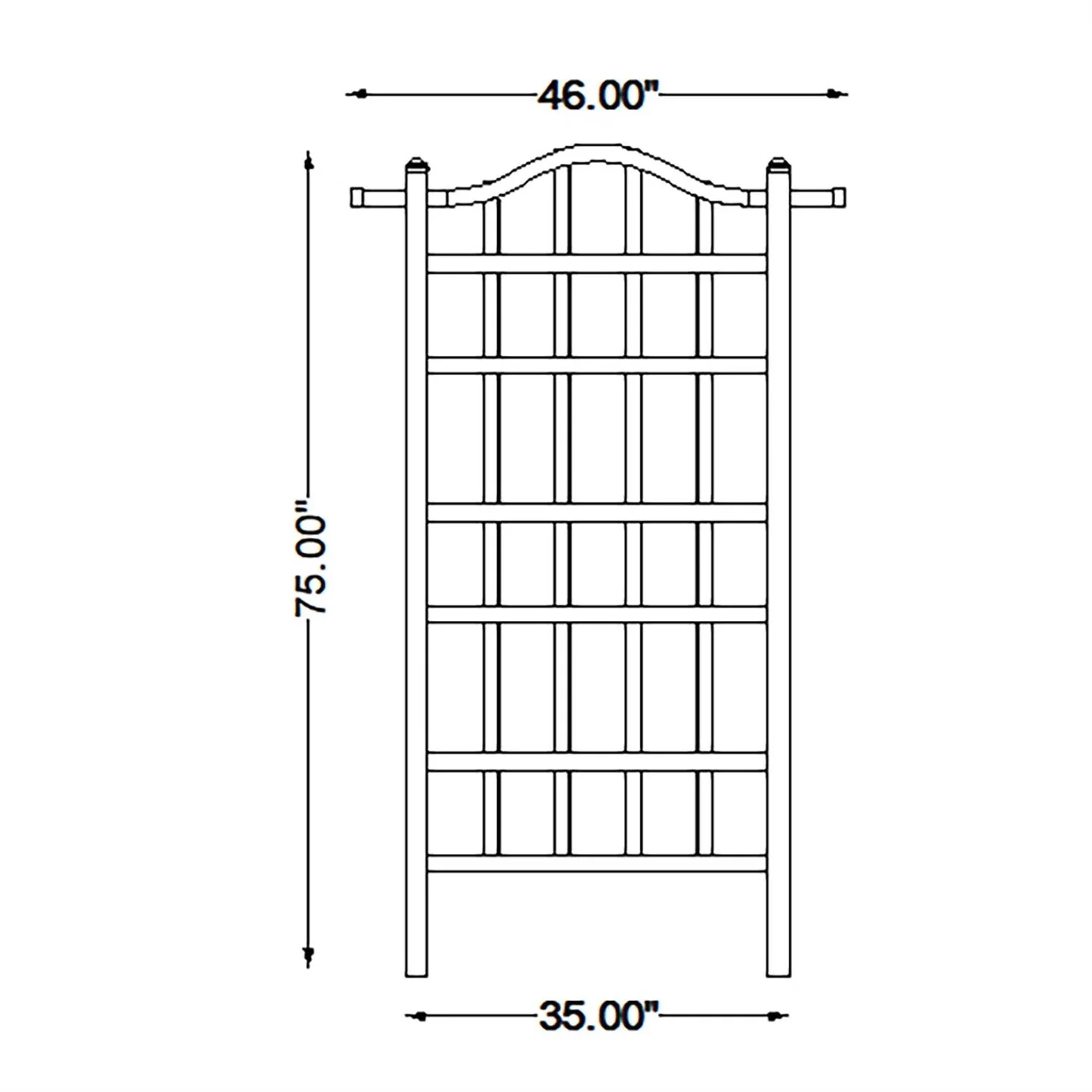 75-inch Outdoor White Vinyl Garden Plant Trellis with Ground Anchors - Image 2