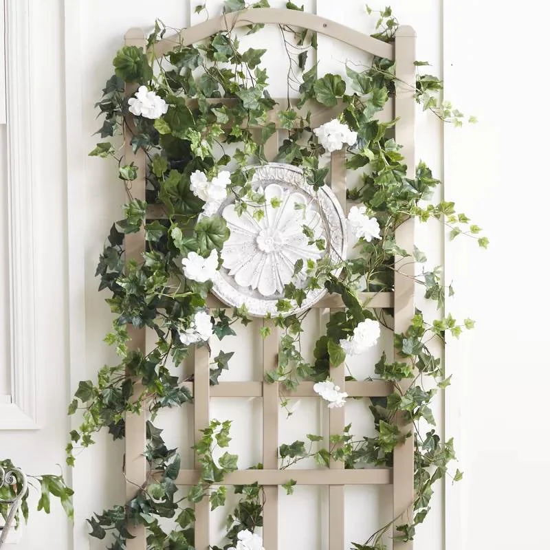 76-inch Tall Mocha Tan Brown Vinyl Garden Trellis - Image 2
