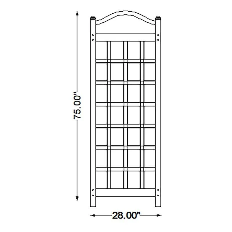76-inch Tall Mocha Tan Brown Vinyl Garden Trellis - Image 3