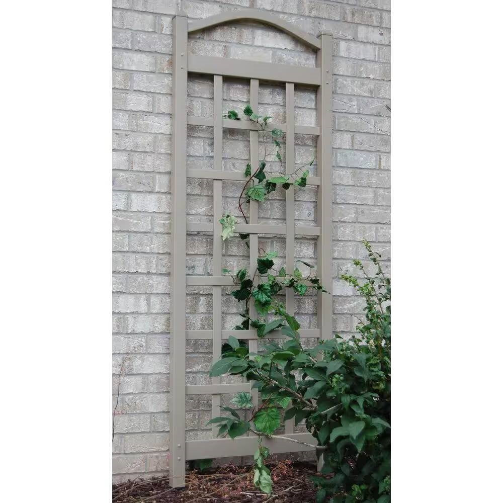 76-inch Tall Mocha Tan Brown Vinyl Garden Trellis - Image 4