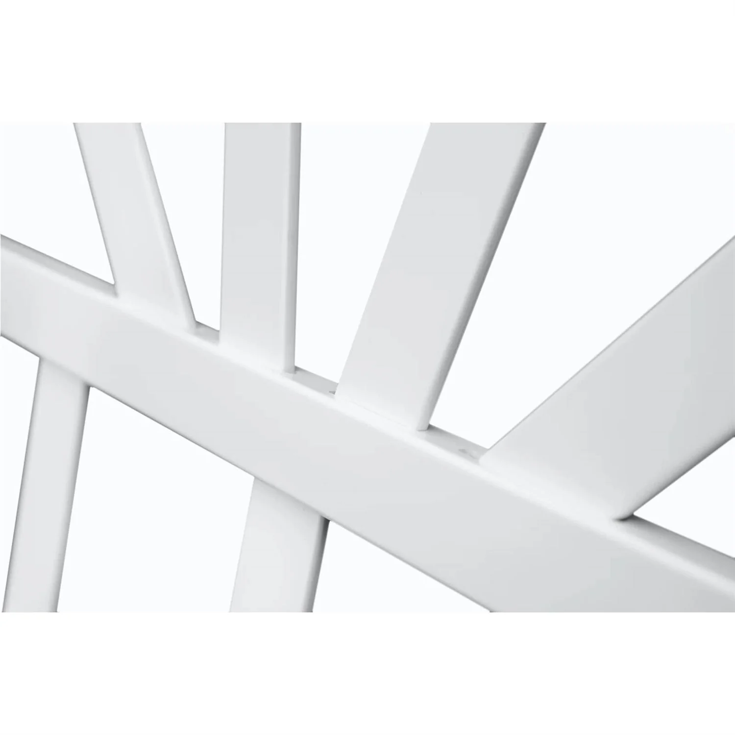77-inch Outdoor White Vinyl Lattice Garden Trellis with Arched Top - Image 3
