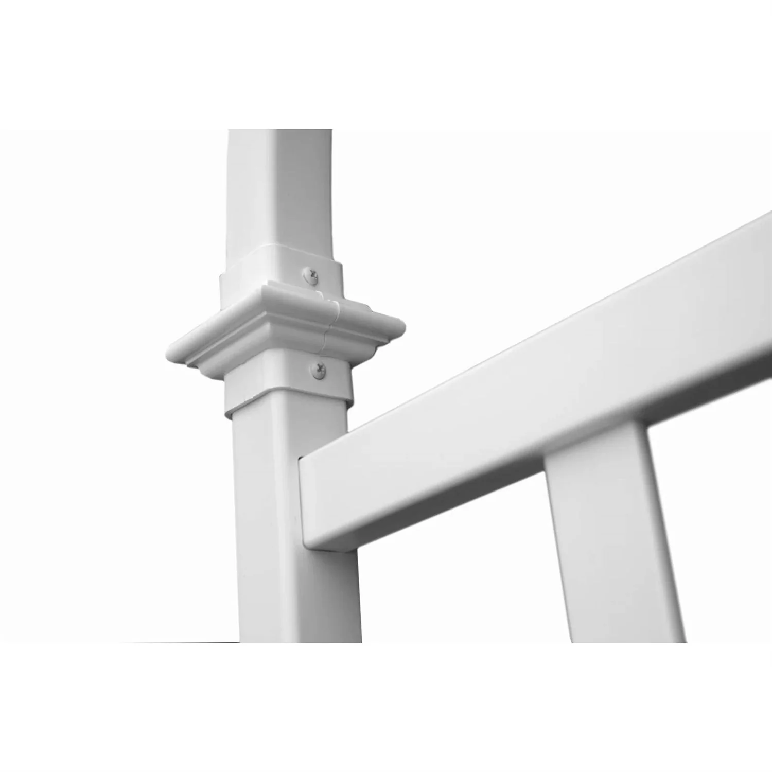 77-inch Outdoor White Vinyl Lattice Garden Trellis with Arched Top - Image 4