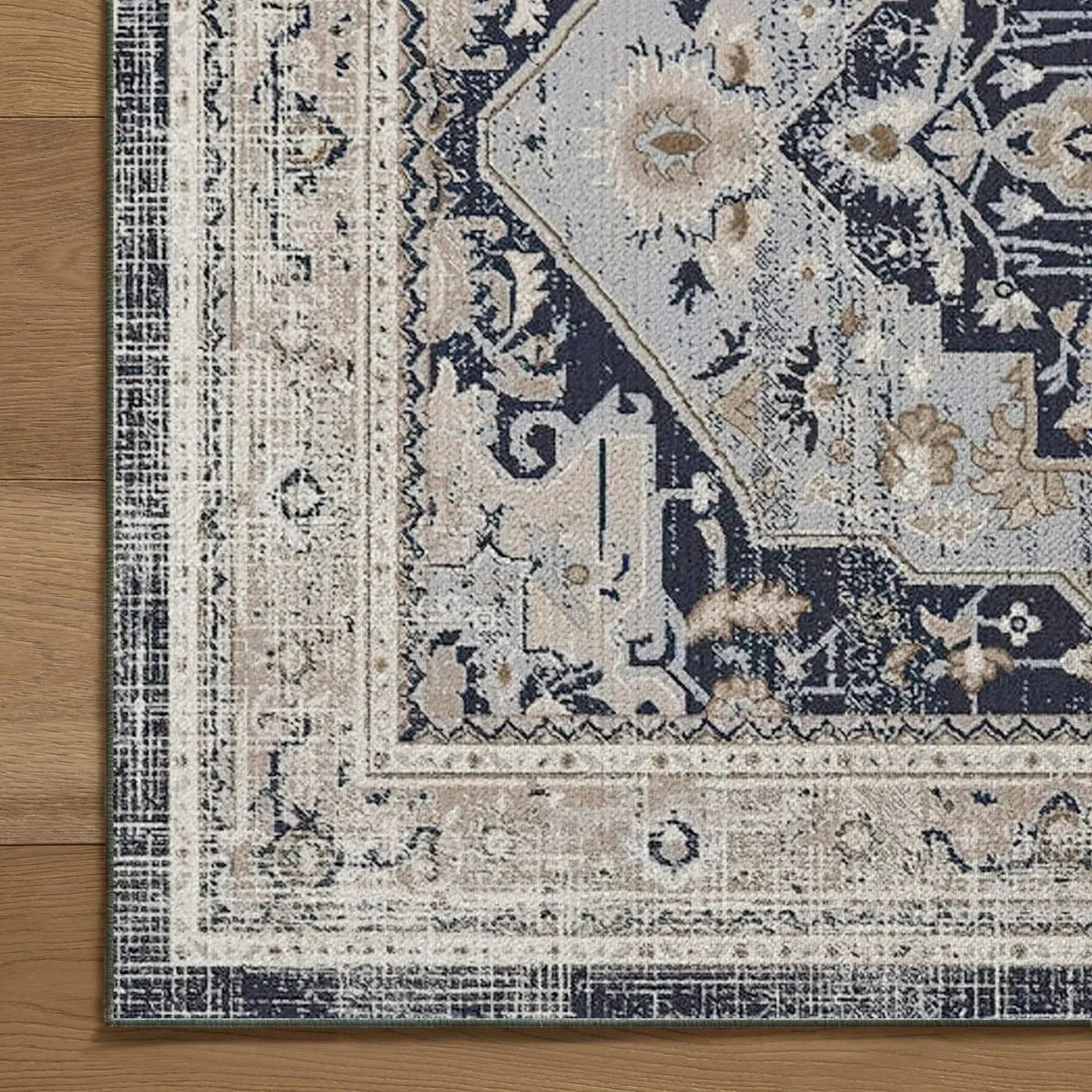 7ft x 5ft Vintage Indoor Non-Slip Washable Large  Area Rugs for Bedroom Living Room - Image 10