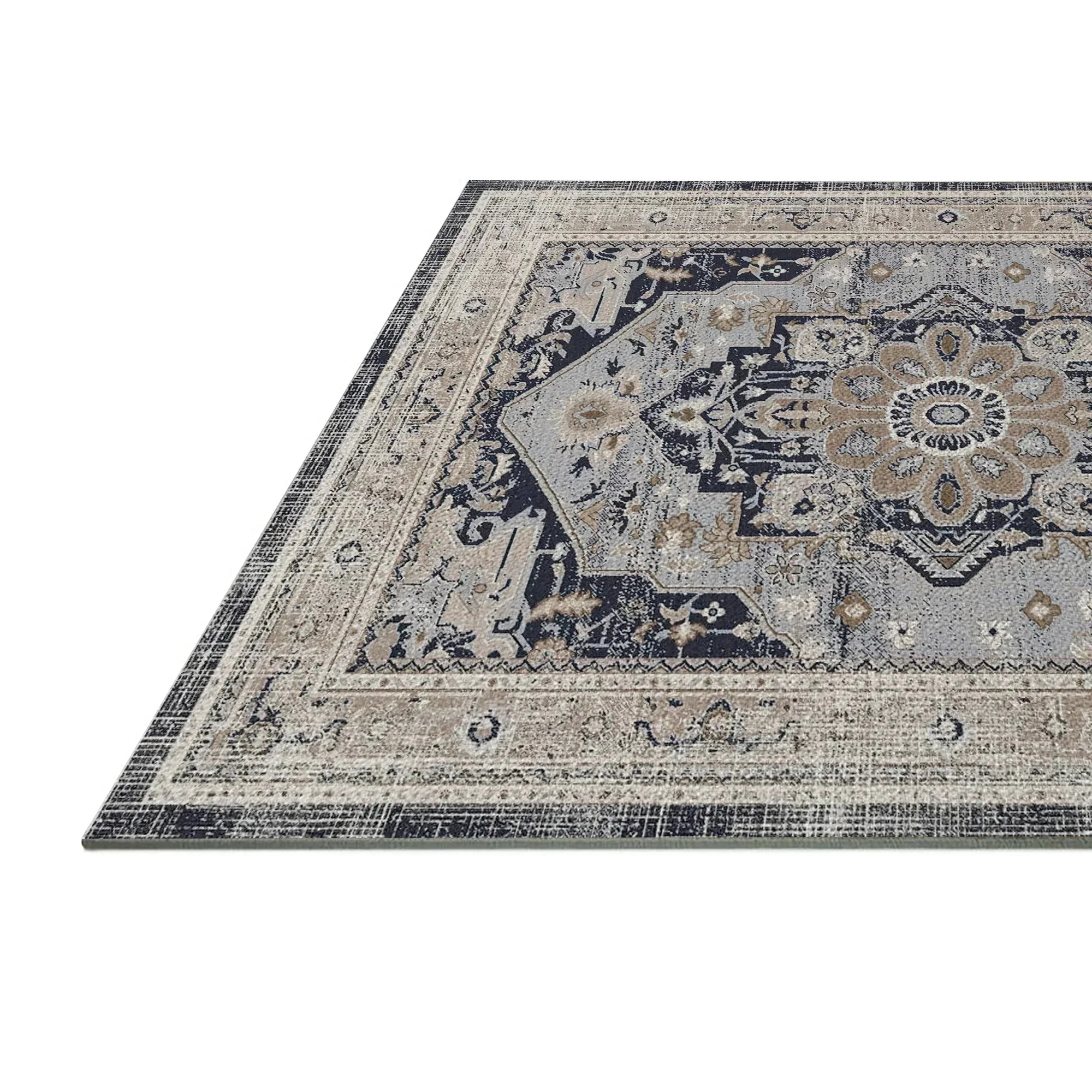 7ft x 5ft Vintage Indoor Non-Slip Washable Large  Area Rugs for Bedroom Living Room - Image 2