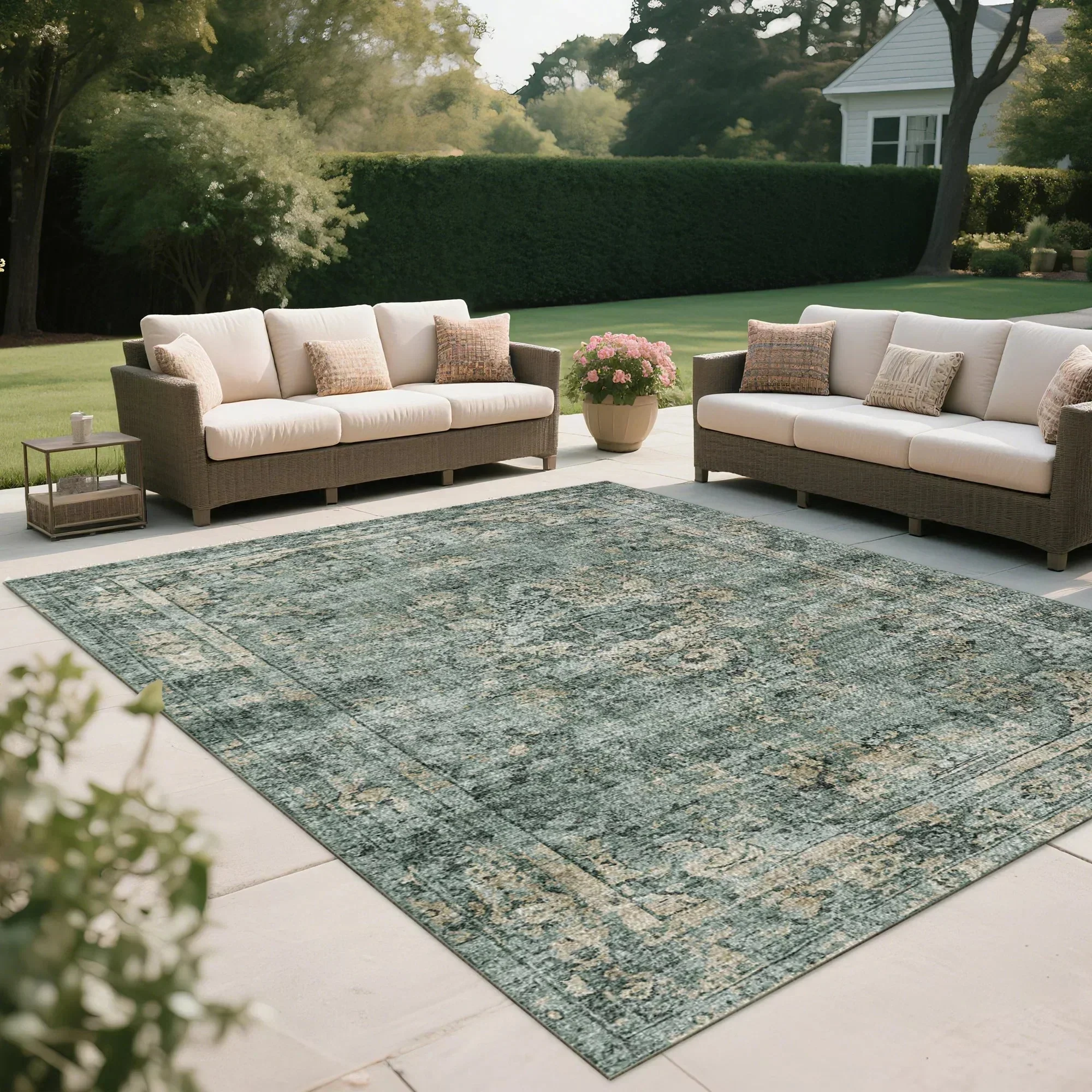 7ft x 5ft Vintage Indoor Non-Slip Washable Large  Area Rugs for Bedroom Living Room - Image 20